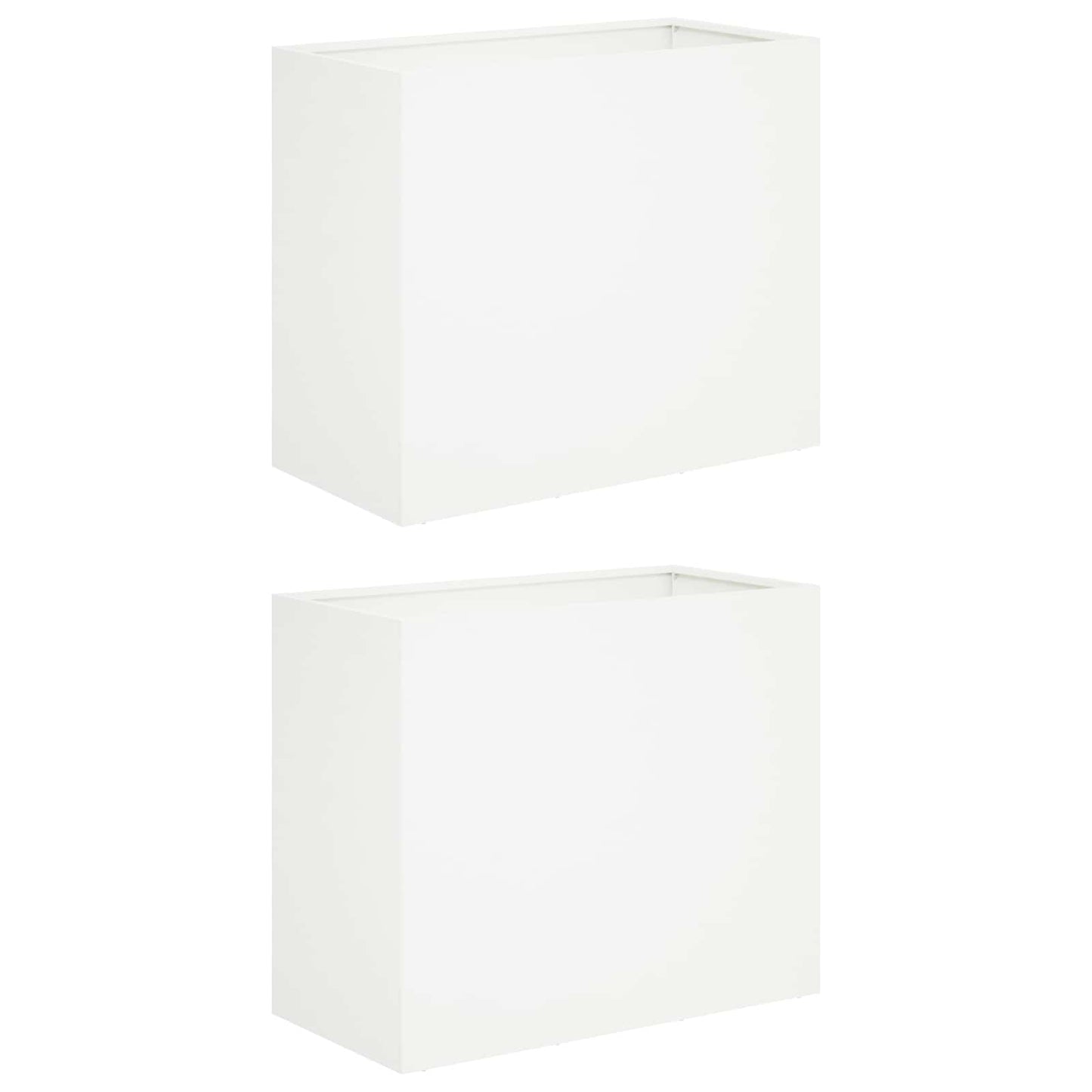vidaXL Γλάστρα Κήπου 2 τμχ. Λευκό 60 x 30 x 40 εκ.