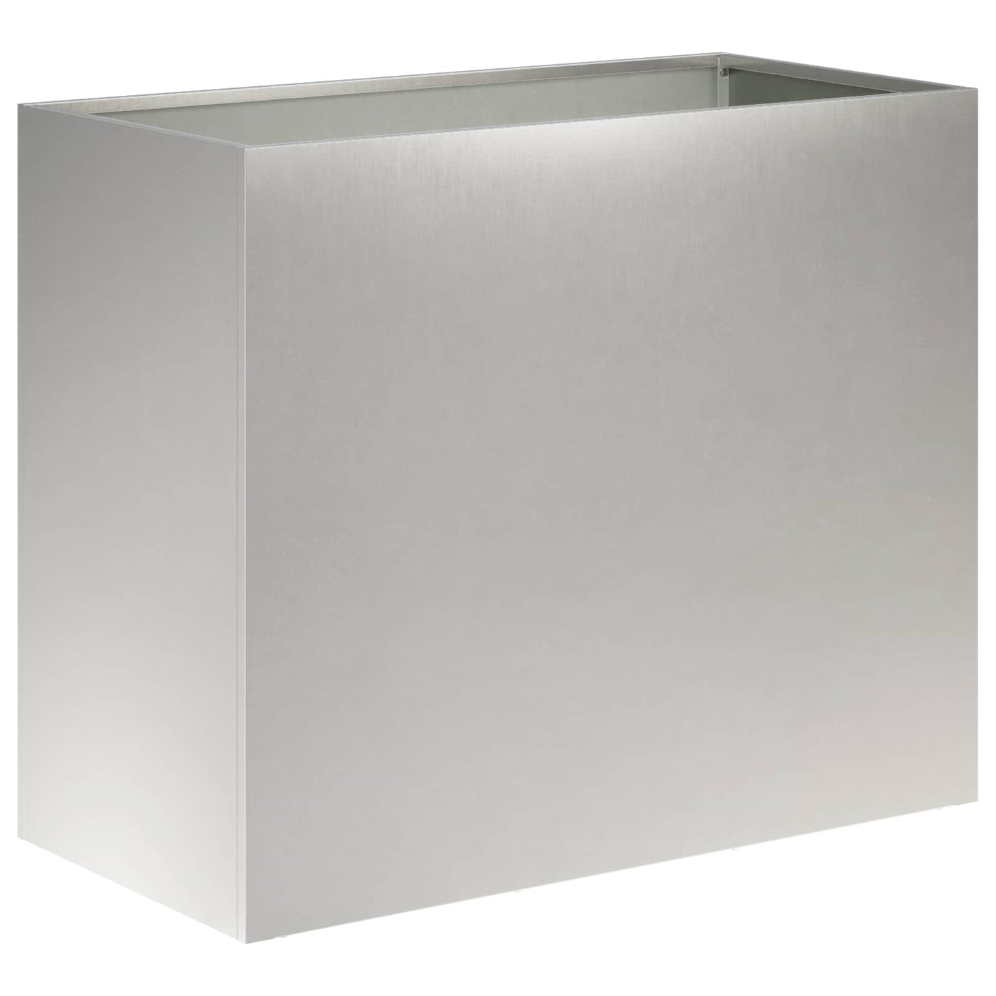 vidaXL Γλάστρα Κήπου 2 τμχ. Ασημί 60 x 30 x 50 εκ. Ανοξείδωτο Ατσάλι