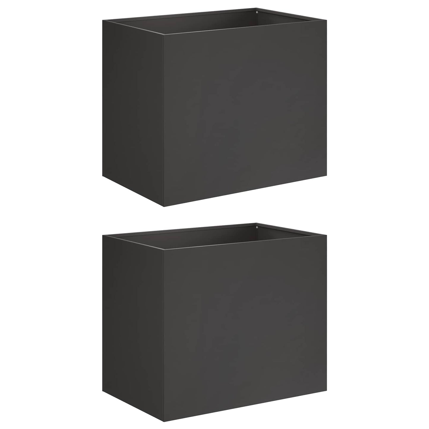 vidaXL Γλάστρα Κήπου 2 τμχ. Μαύρο 50 x 40 x 50 εκ
