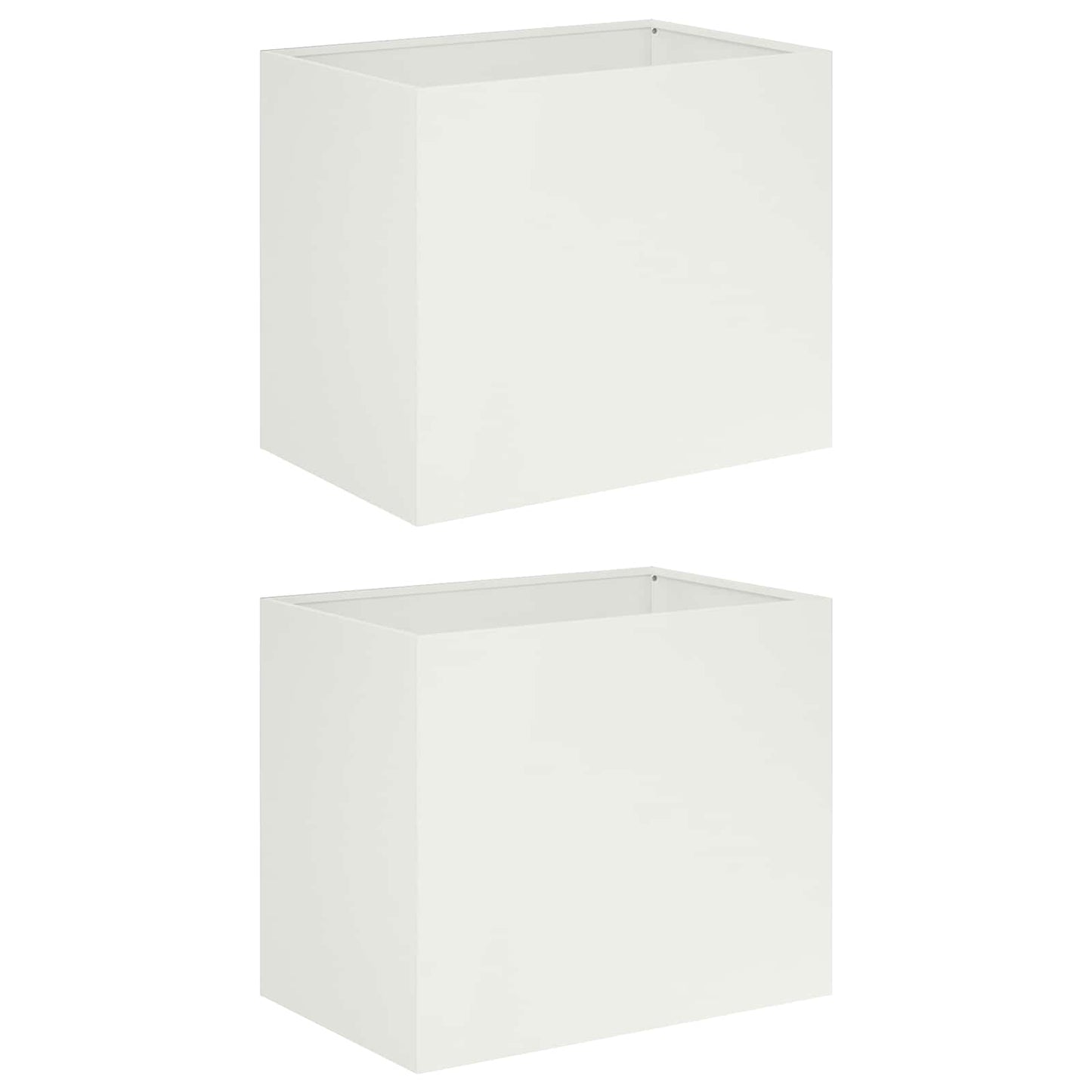 vidaXL Γλάστρα Κήπου 2 τμχ. Λευκό 50 x 40 x 50 εκ