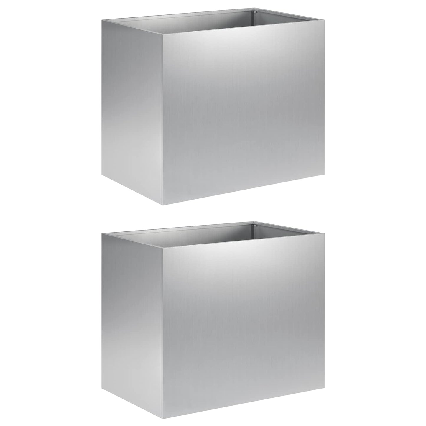 vidaXL Γλάστρα Κήπου 2 τμχ. Ασημί 50 x 40 x 50 εκ