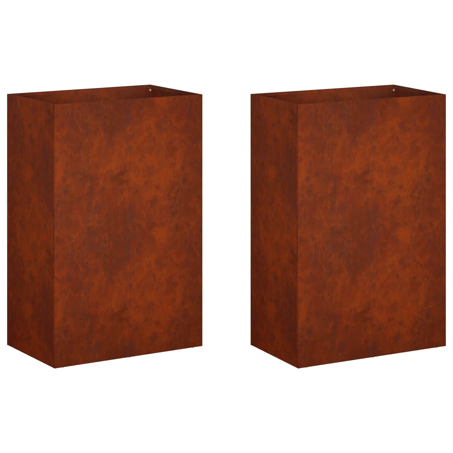 vidaXL Γλάστρα Κήπου 2 τμχ. Σκ rusty 50 x 40 x 75 εκ.