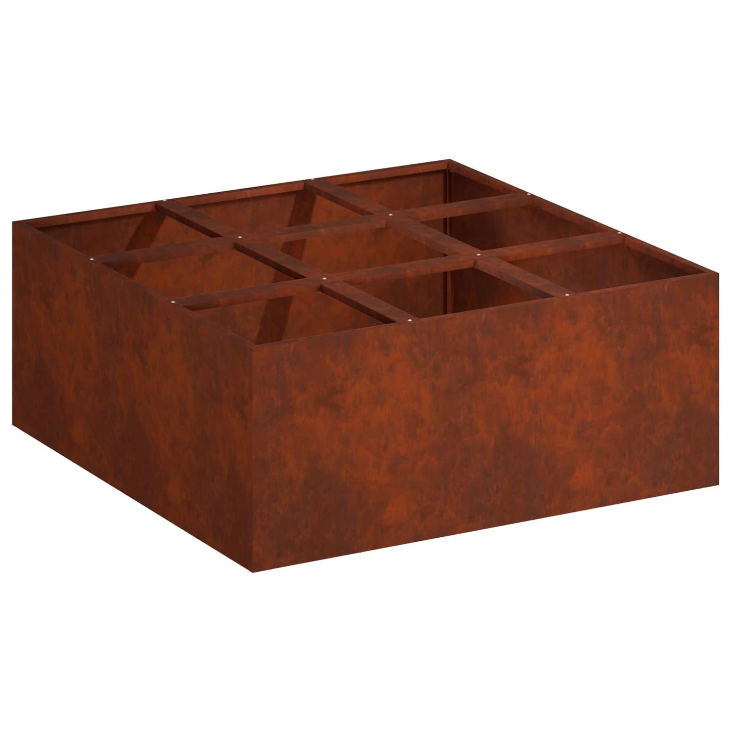 vidaXL Γλάστρα Κήπου Σκ rusty 100 x 100 x 30 cm