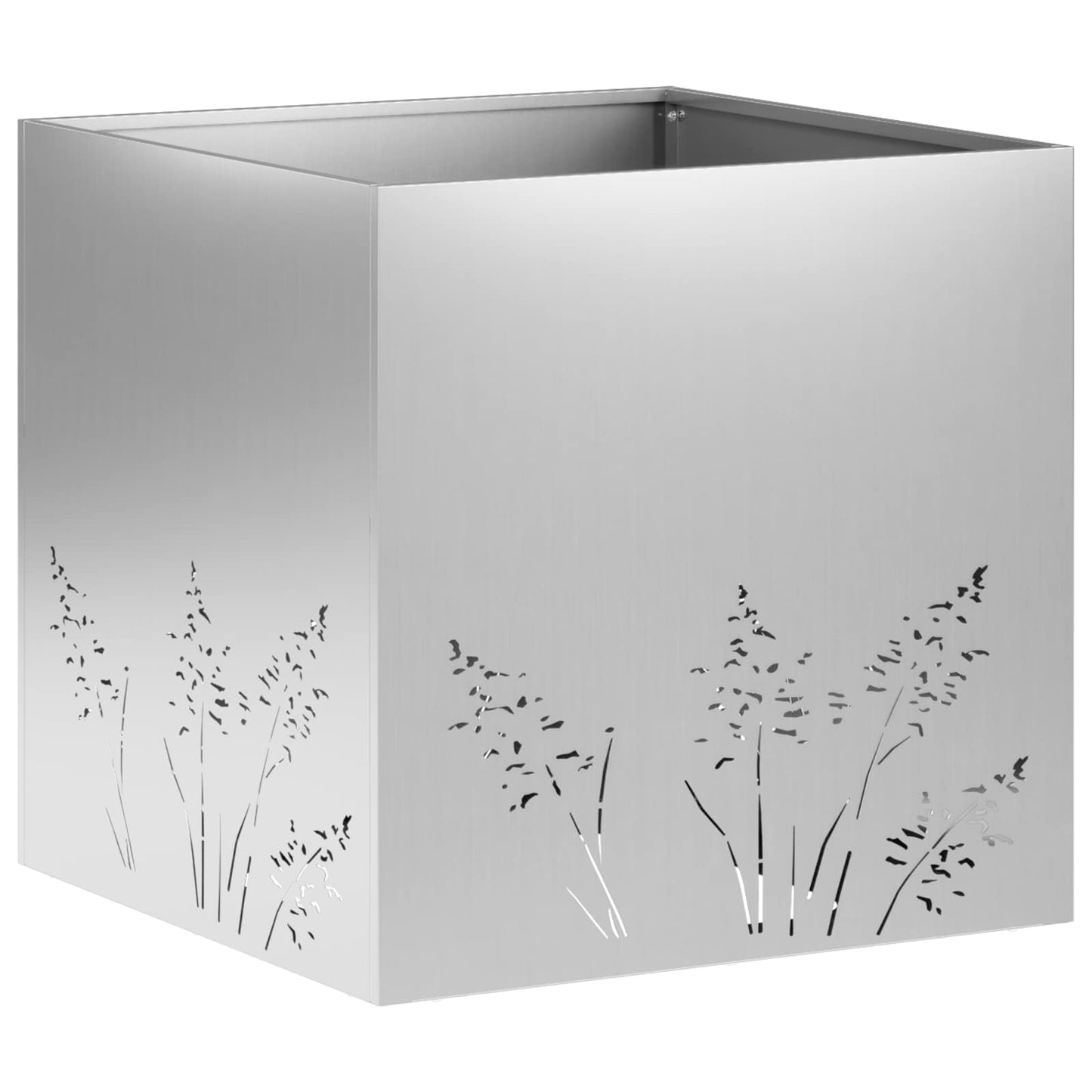 vidaXL Γλάστρα Κήπου 2 τμχ. Ασημί 50 x 50 x 49 cm