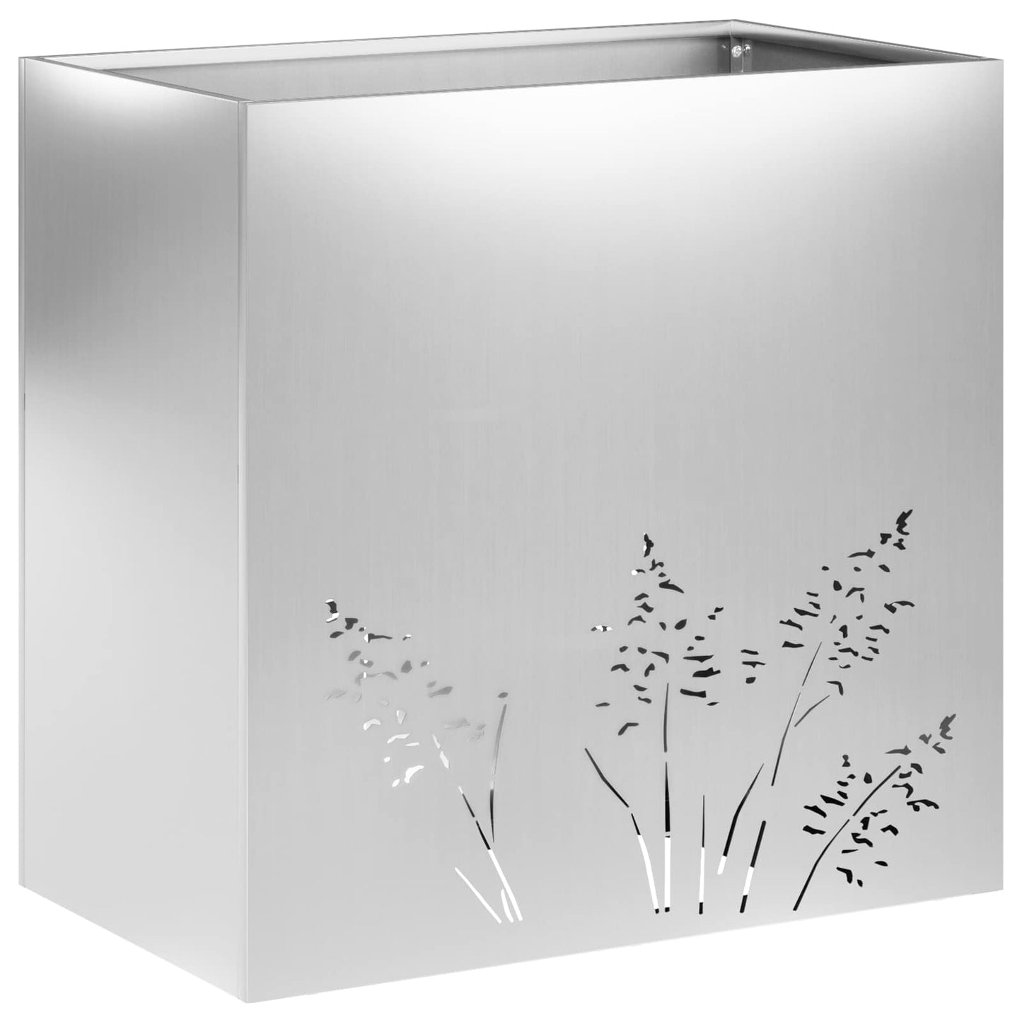 vidaXL Γλάστρα Κήπου 2 τμχ. Ασημί 50 x 30 x 49 εκ