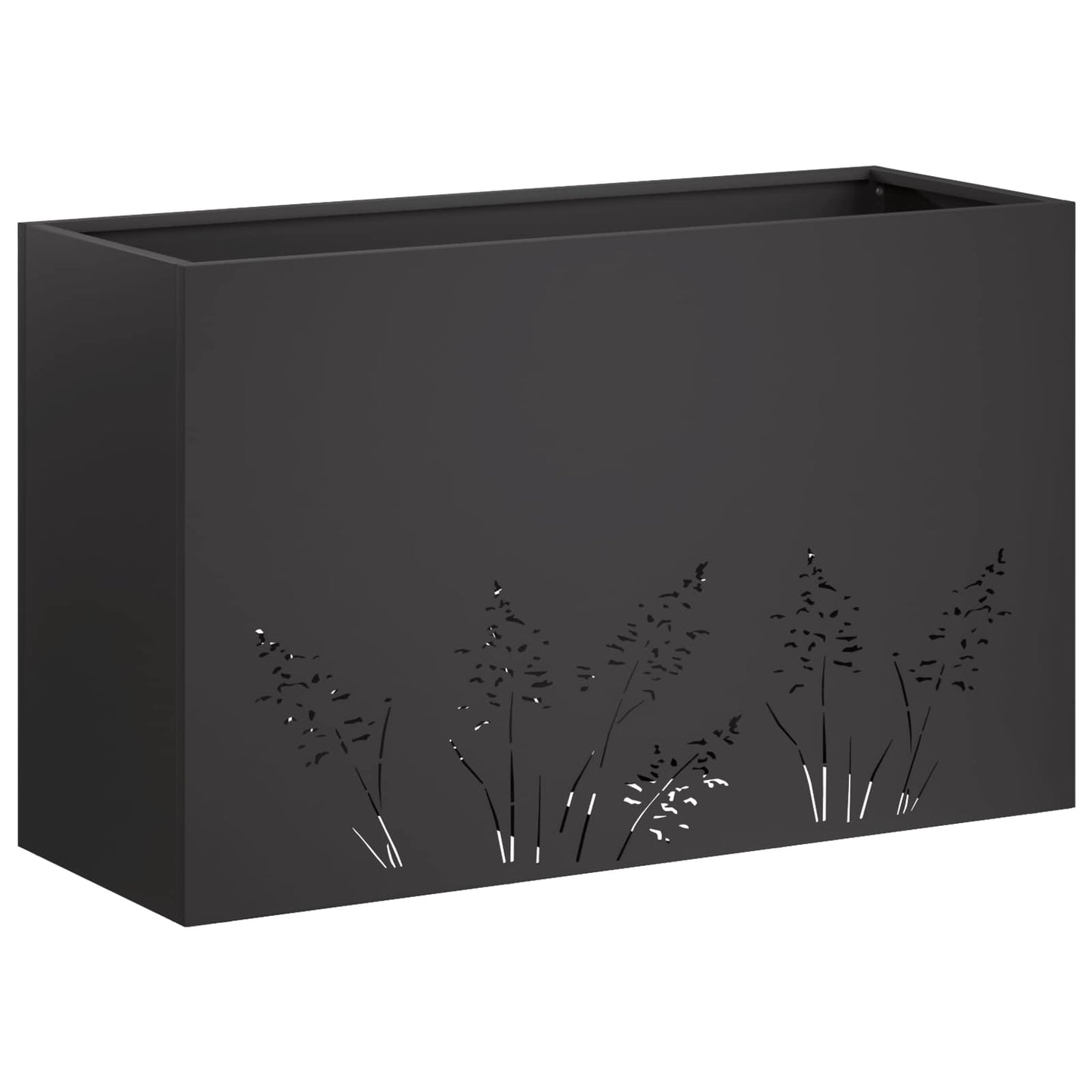 vidaXL Γλάστρα Κήπου 2 τμχ. Μαύρο 80 x 20 x 49 εκ