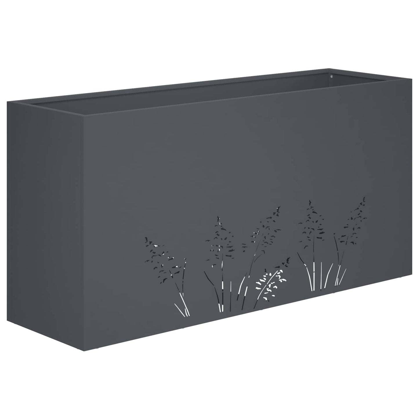 vidaXL Γλάστρα Κήπου 2 τμχ. Ανθρακί 100 x 20 x 49 εκ