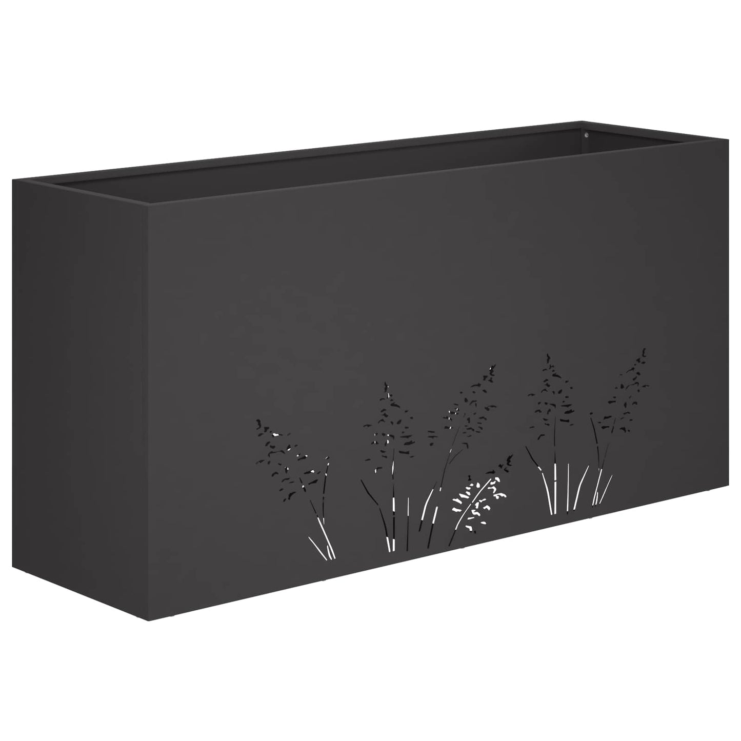 vidaXL Γλάστρα Κήπου 2 τμχ. Μαύρο 100 x 30 x 49 εκ