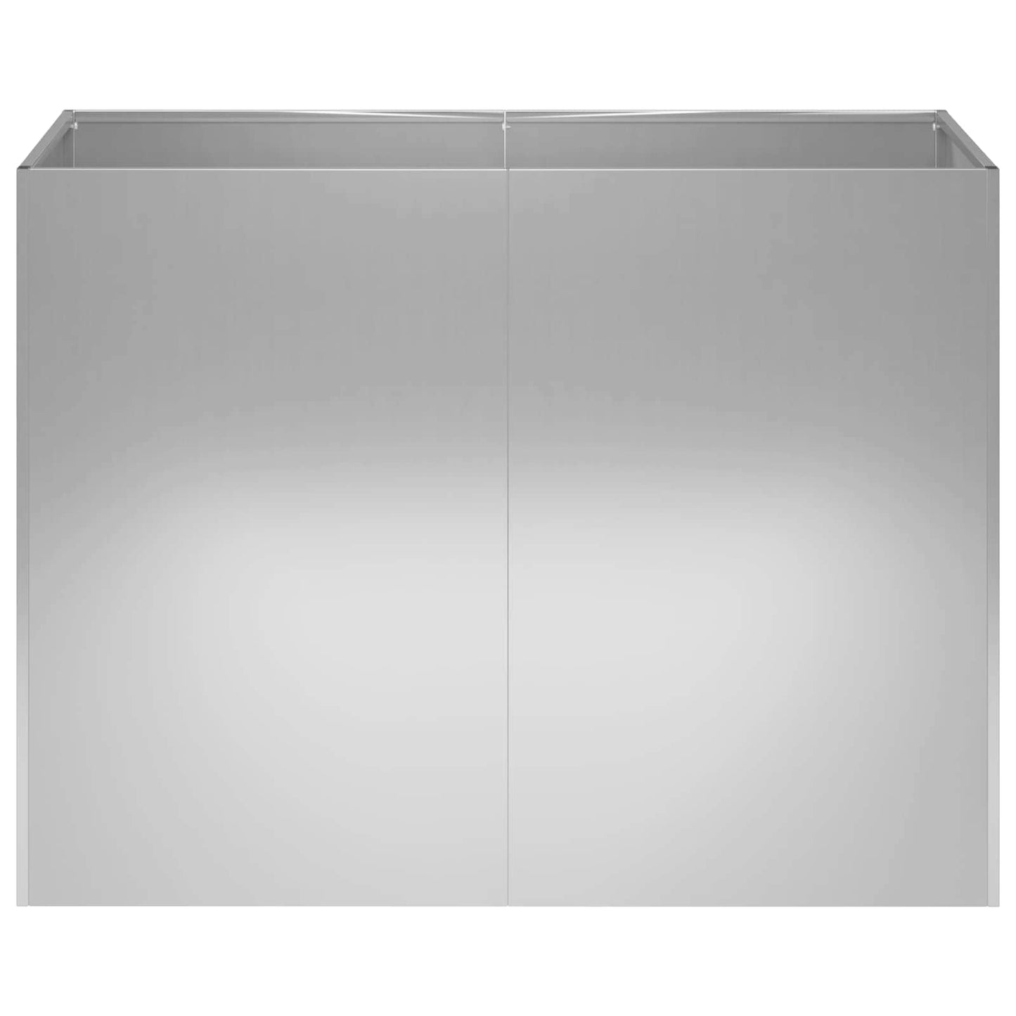vidaXL Γλάστρα Κήπου Ασημί 80 x 40 x 60 cm Γαλβανισμένος Χάλυβας