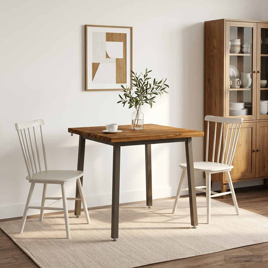 vidaXL Τετράγωνο Τραπέζι Φαγητού 90 x 90 x 75 cm Στερεό Ξύλο Ακακίας