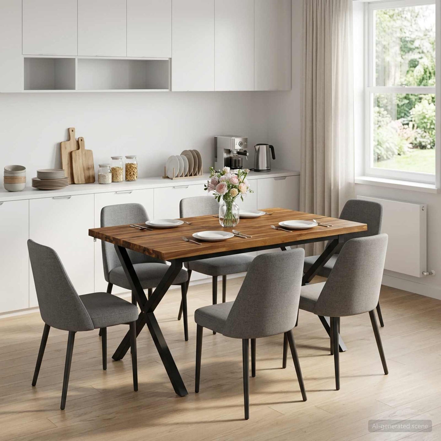 vidaXL Τραπέζι Φαγητού με Ζωντανό Χείλος 90 x 55 x 75 εκ.