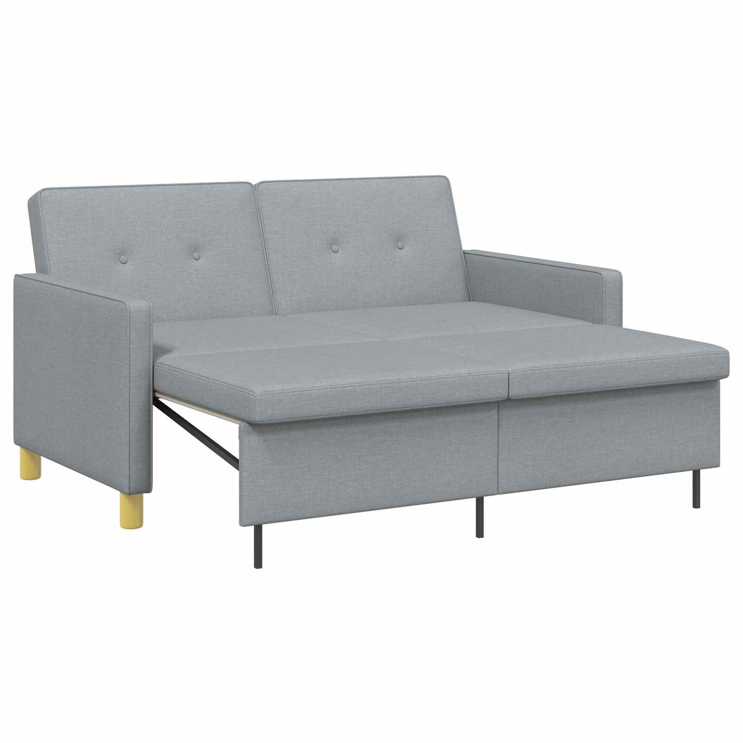 vidaXL Καναπές Κρεβάτι Ανοιχτό γκρι 154 x 94,5 x 80,5 εκ