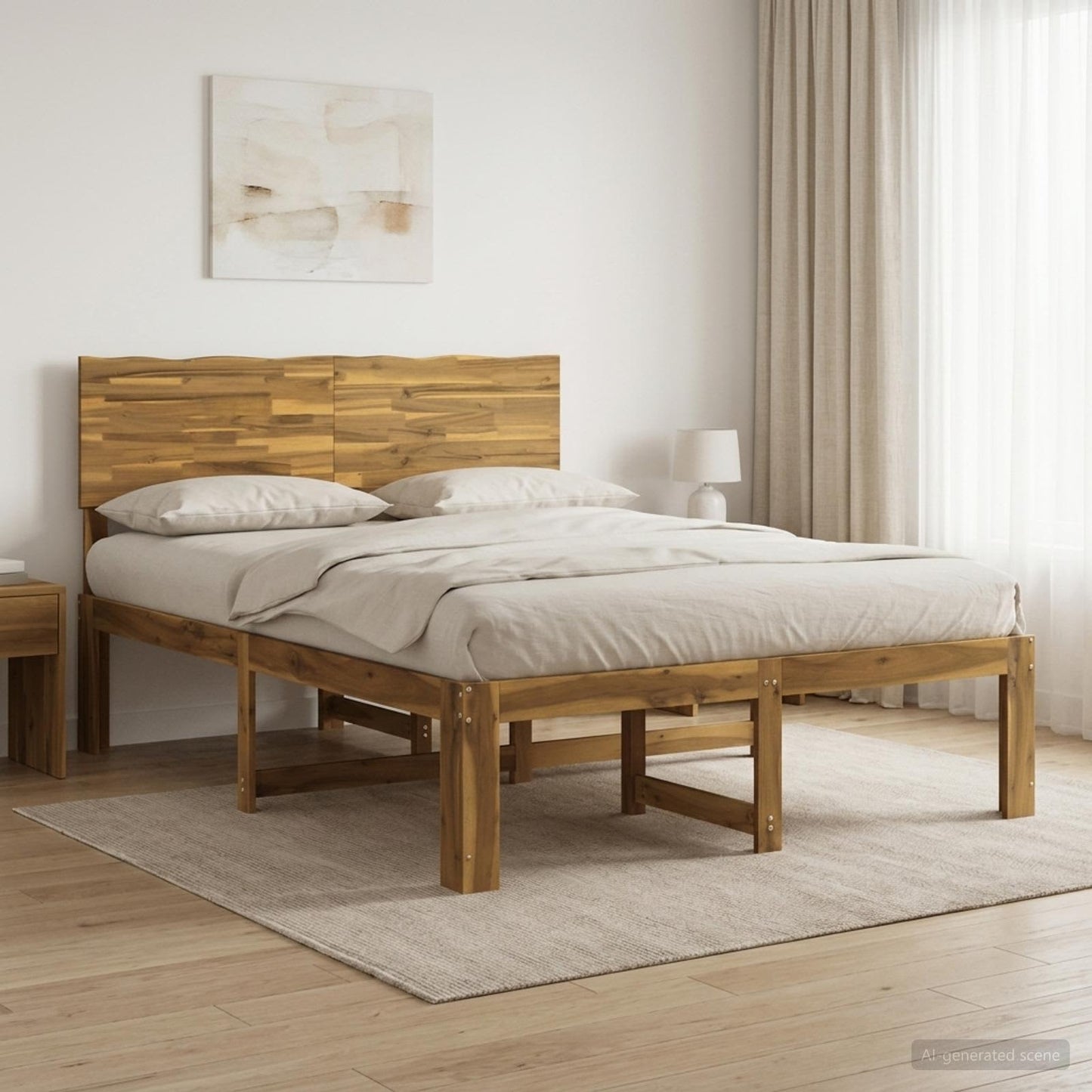 vidaXL Διπλό Κρεβάτι με Κεφαλάρι ROSTOCK Λευκό 120 x 190 cm