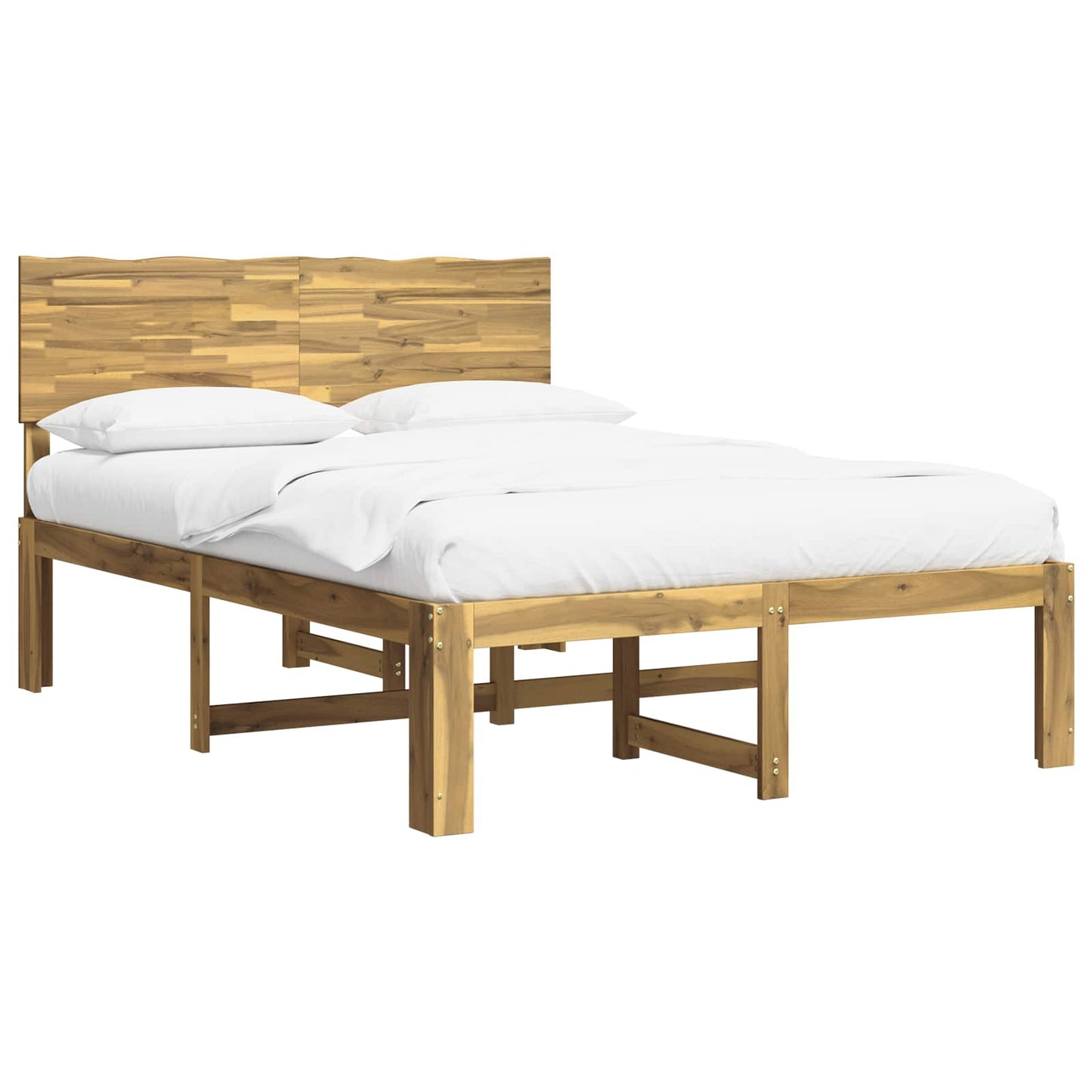 vidaXL Διπλό Κρεβάτι με Κεφαλάρι ROSTOCK Λευκό 120 x 190 cm