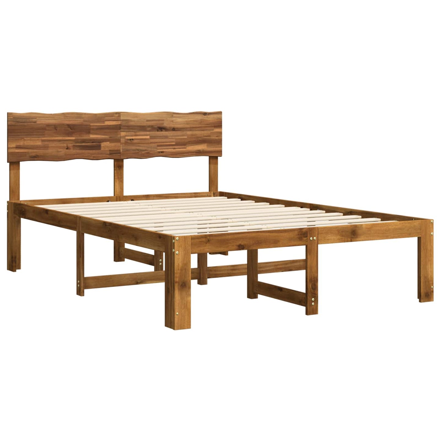 vidaXL Διπλό Κρεβάτι με Κεφαλάρι ROSTOCK Φυσικό 135 x 190 cm