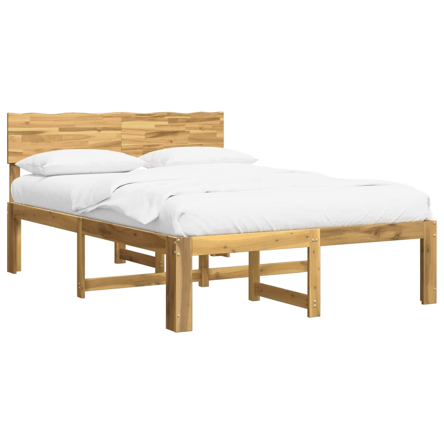 vidaXL Διπλό Κρεβάτι με Κεφαλάρι ROSTOCK Λευκό 140 x 190 cm