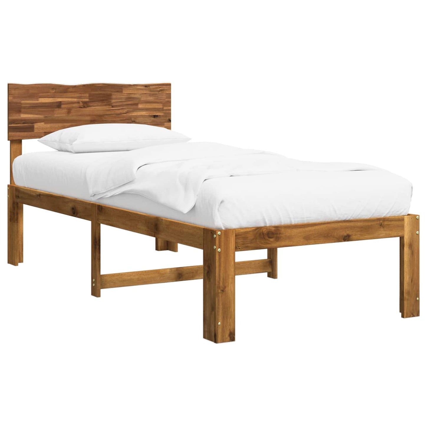 vidaXL Μονό Κρεβάτι με Κεφαλάρι ROSTOCK Φυσικό 90 x 200 cm