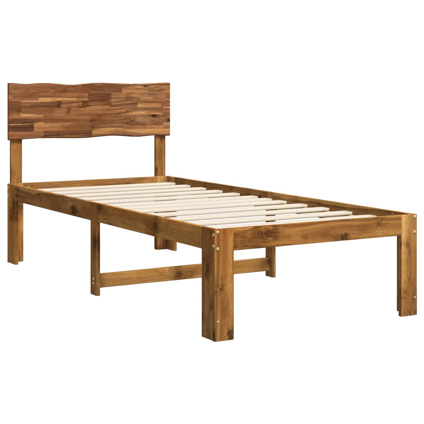 vidaXL Μονό Κρεβάτι με Κεφαλάρι ROSTOCK Φυσικό 90 x 200 cm
