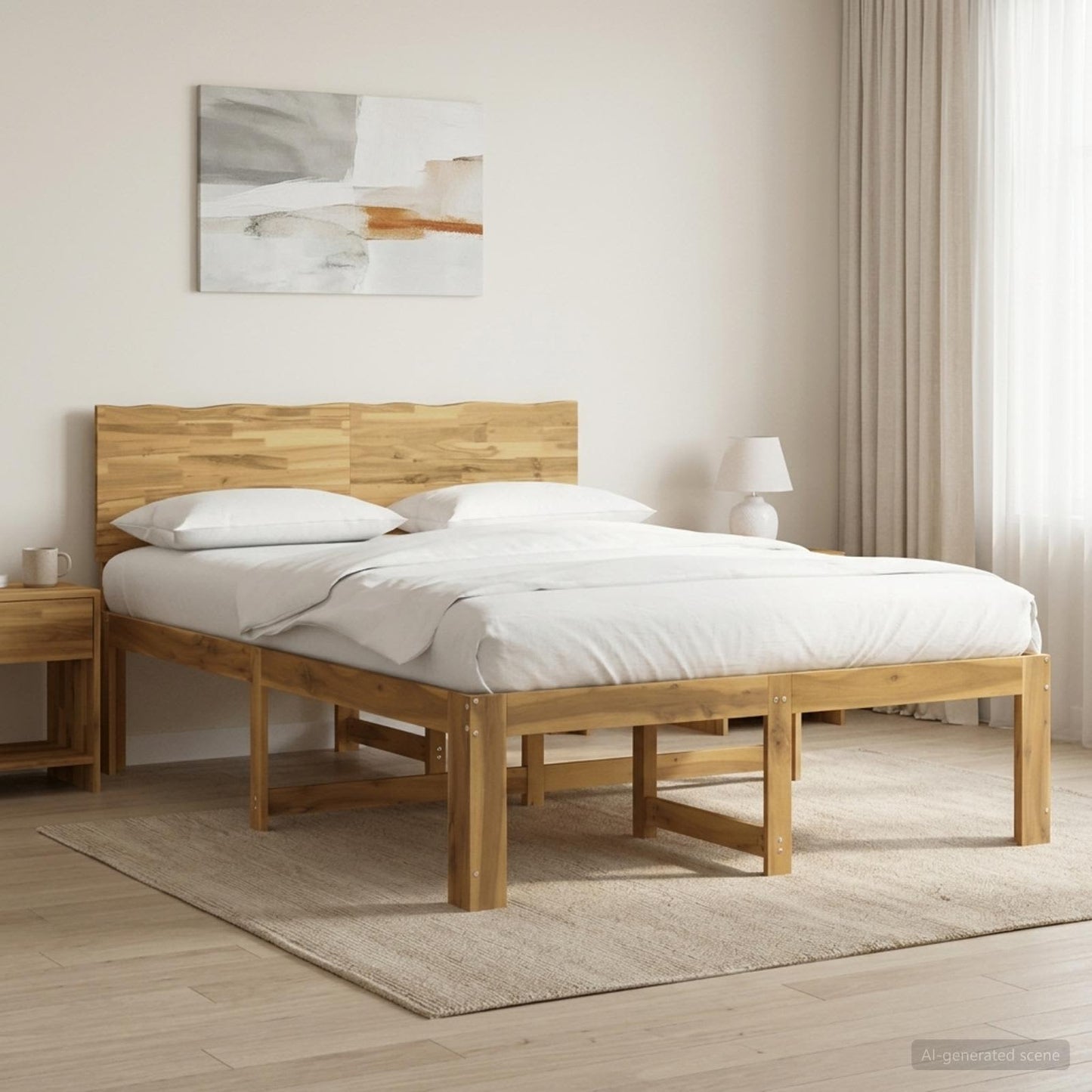 vidaXL Διπλό Κρεβάτι με Κεφαλάρι ROSTOCK Λευκό 120 x 190 cm