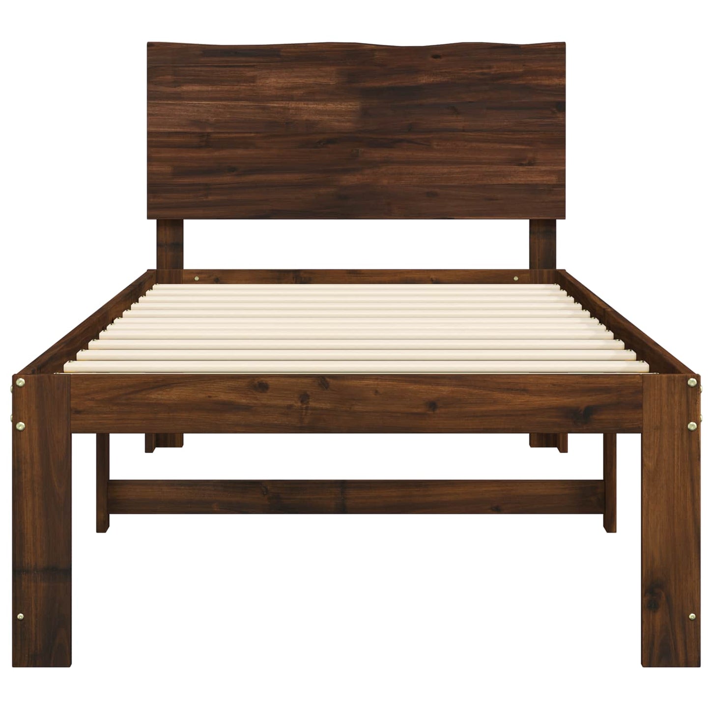 vidaXL Μονό Κρεβάτι με Κεφαλάρι ROSTOCK Σκούρο Καφέ 100 x 200 cm