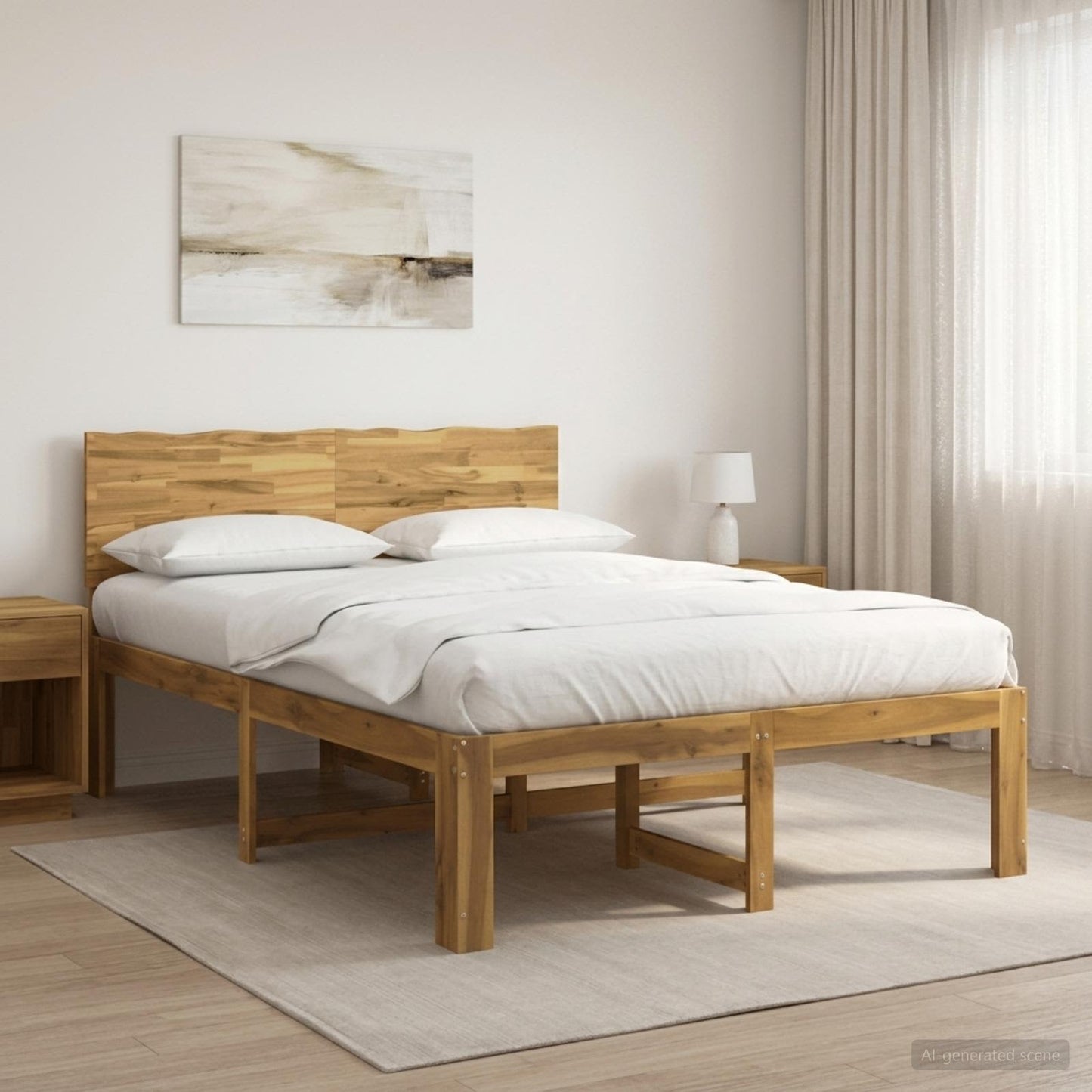 vidaXL Διπλό Κρεβάτι με Κεφαλάρι ROSTOCK Λευκό 120 x 200 cm
