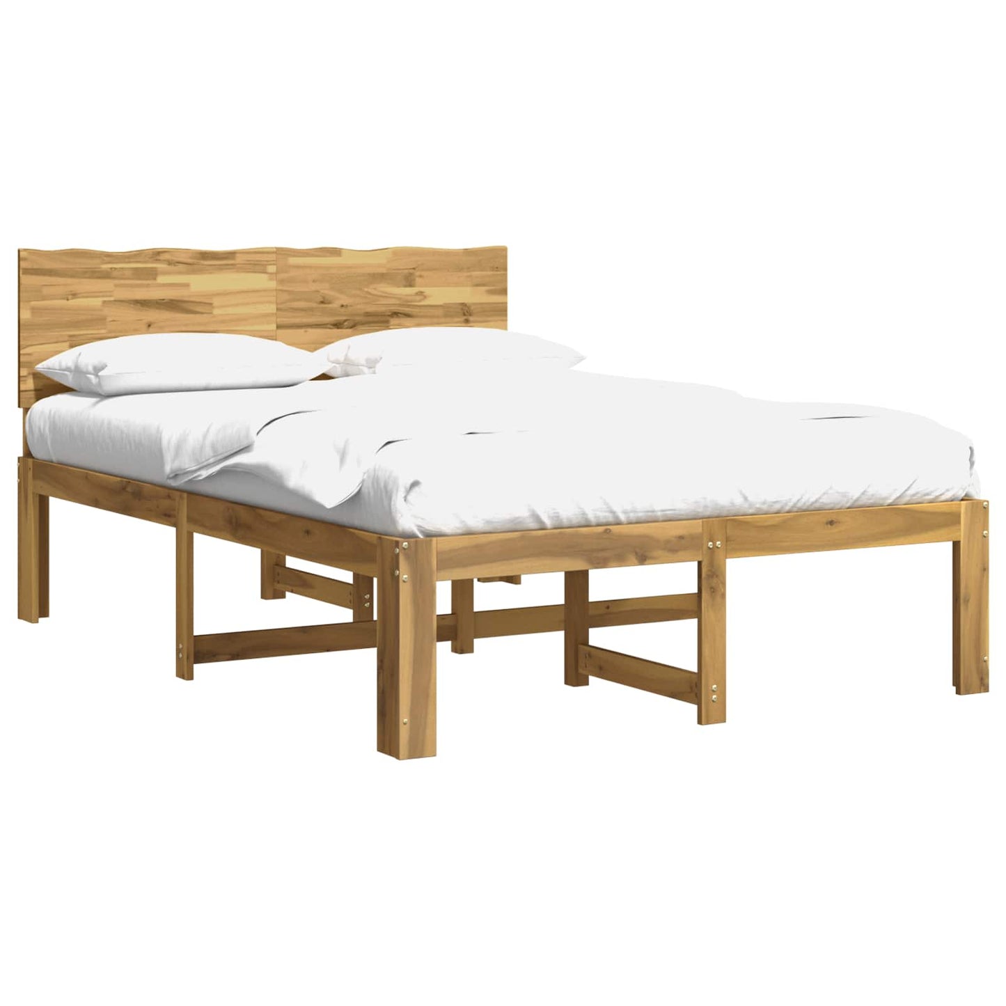 vidaXL Διπλό Κρεβάτι με Κεφαλάρι ROSTOCK Λευκό 120 x 200 cm