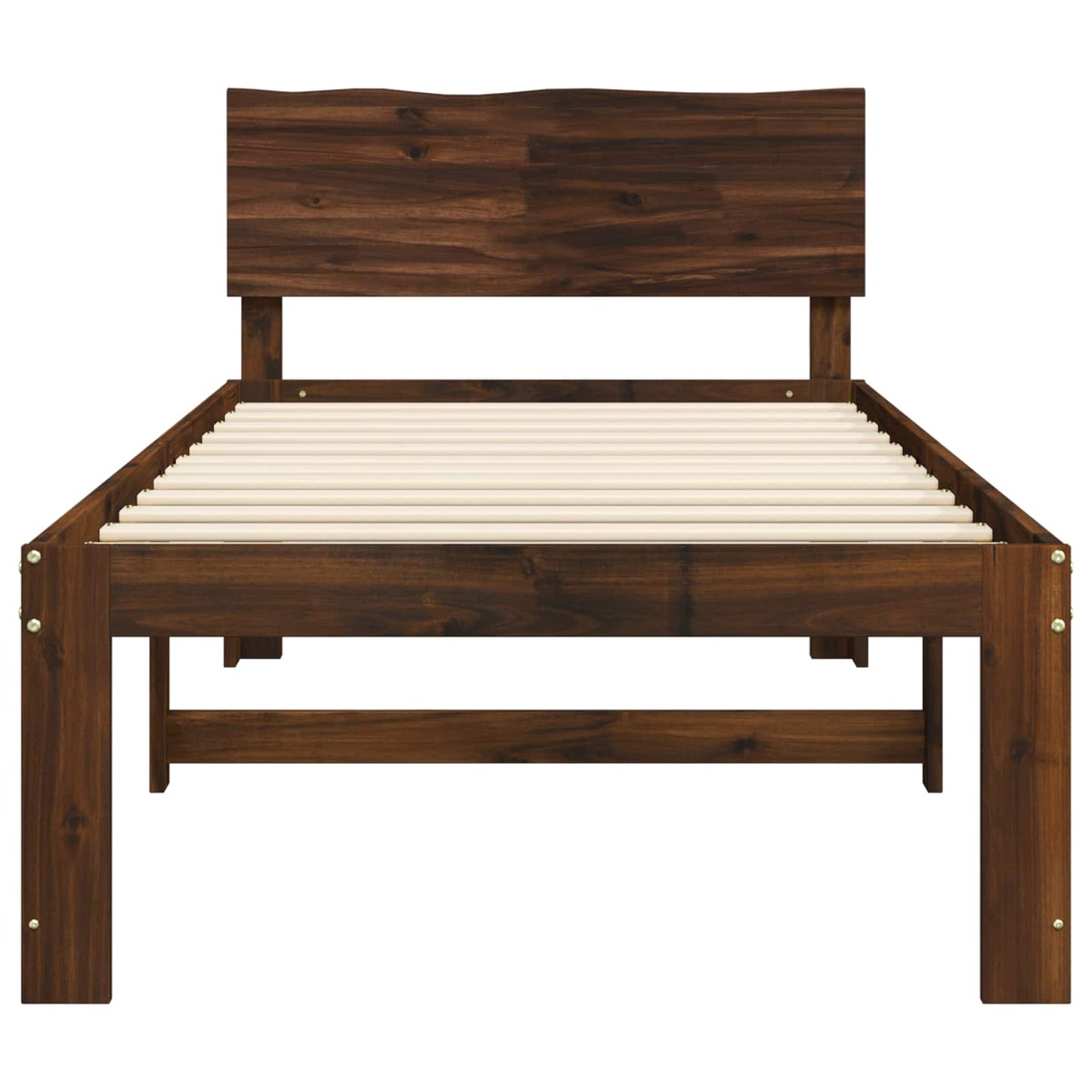 vidaXL Μονό Κρεβάτι με Κεφαλάρι ROSTOCK Σκούρο Καφέ 80 x 200 cm