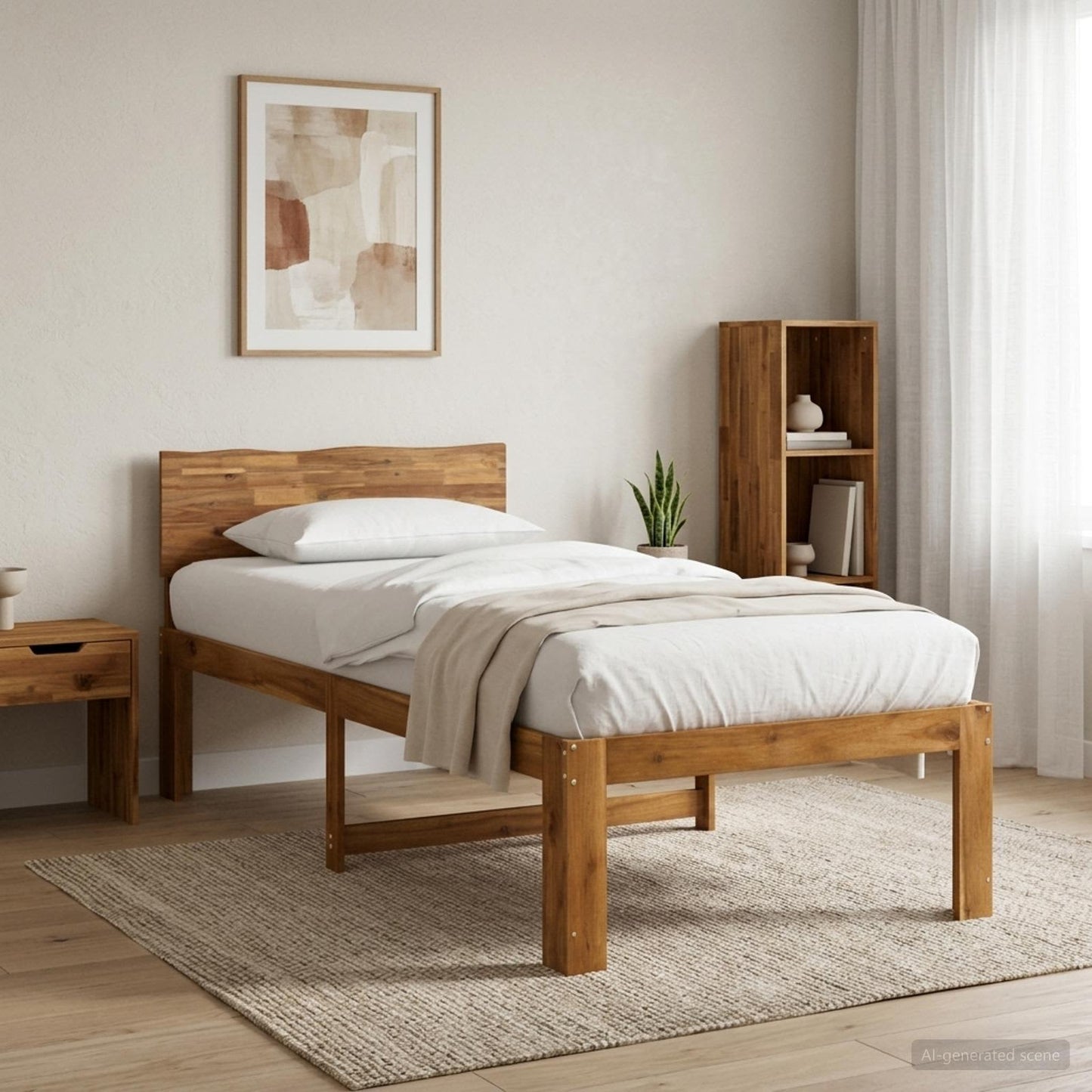 vidaXL Μονό Κρεβάτι με Κεφαλάρι ROSTOCK Φυσικό 80 x 200 cm