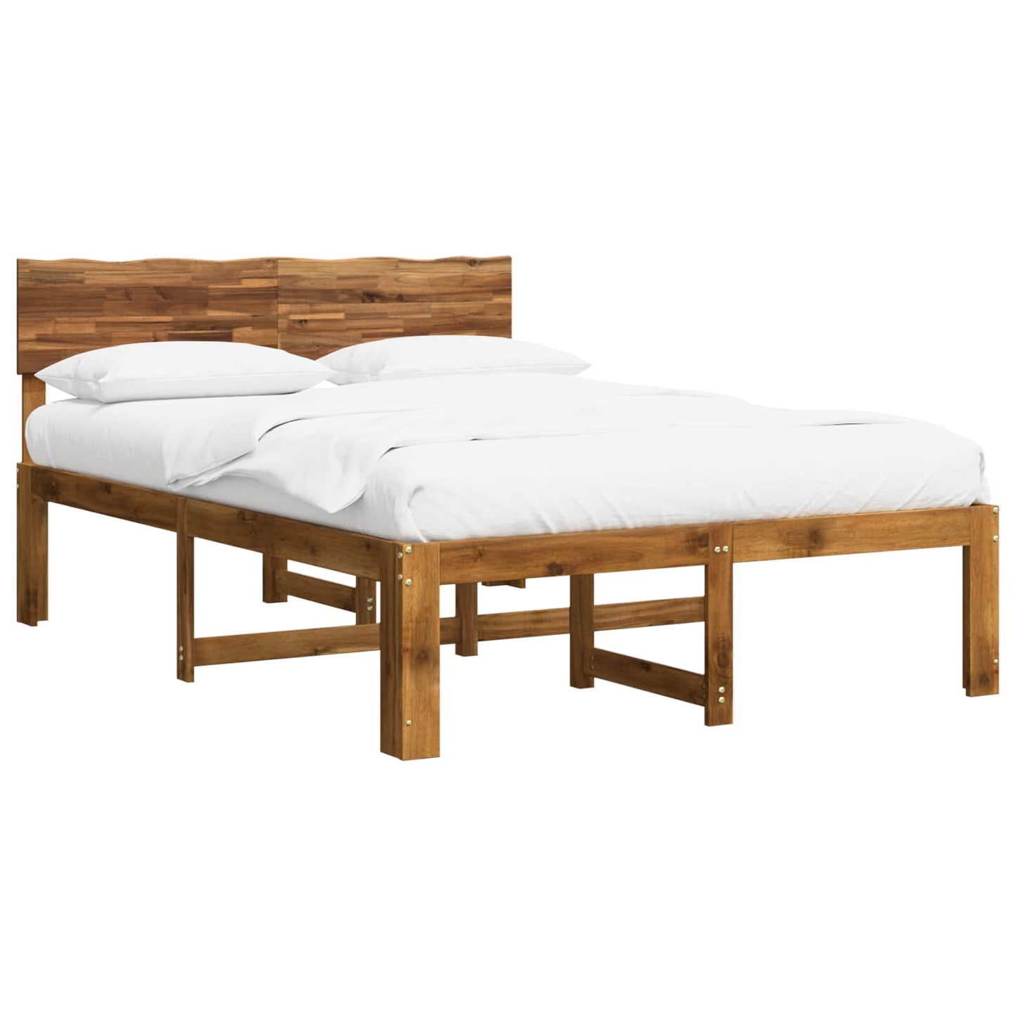 vidaXL Διπλό Κρεβάτι με Κεφαλάρι ROSTOCK Φυσικό 137 x 190 cm