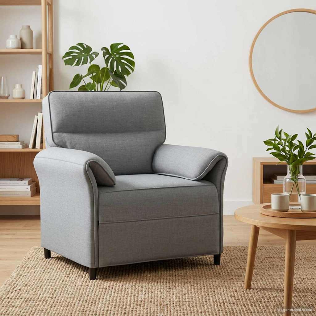 vidaXL Καναπές 1-θέσιος Ανοιχτό γκρι 88 x 83 x 95 εκ Ύφασμα