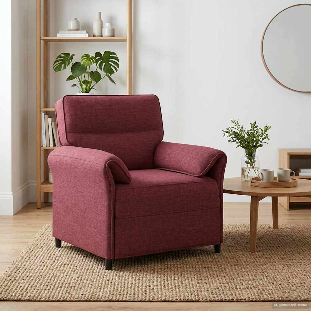 vidaXL Καναπές 1-θέσιος Κόκκινο 88 x 83 x 95 εκ Ύφασμα