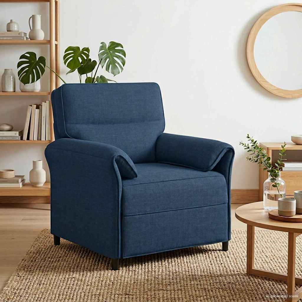 vidaXL Καναπές 1-θέσιος Μπλε 88 x 83 x 95 εκ Ύφασμα