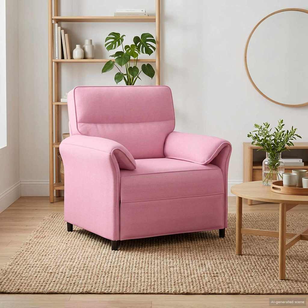 vidaXL Καναπές 1-θέσιος Ροζ 88 x 83 x 95 εκ Ύφασμα