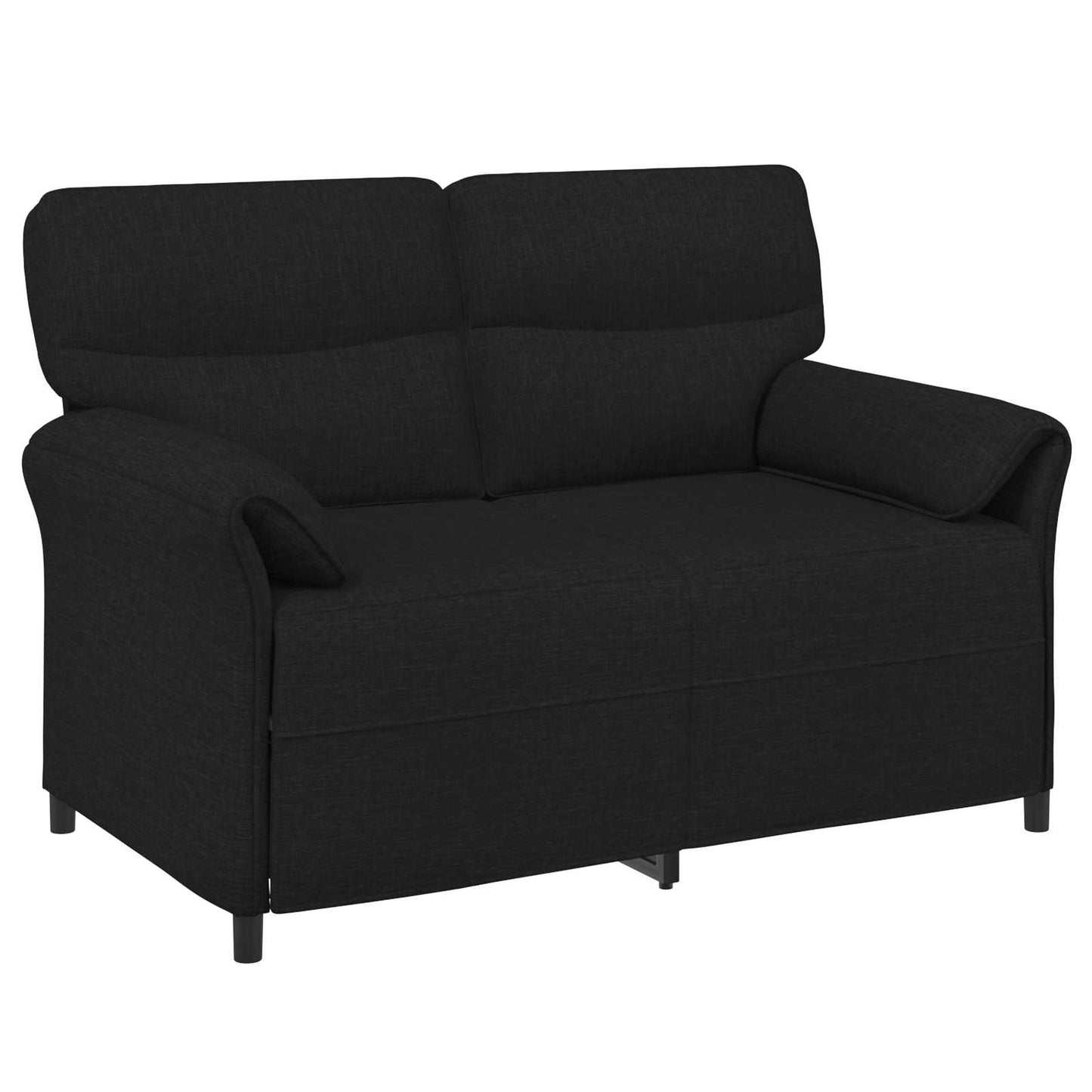 vidaXL Καναπές 2 ατόμων 2-θέσιο Μαύρο 138 x 83 x 95 εκ Ύφασμα