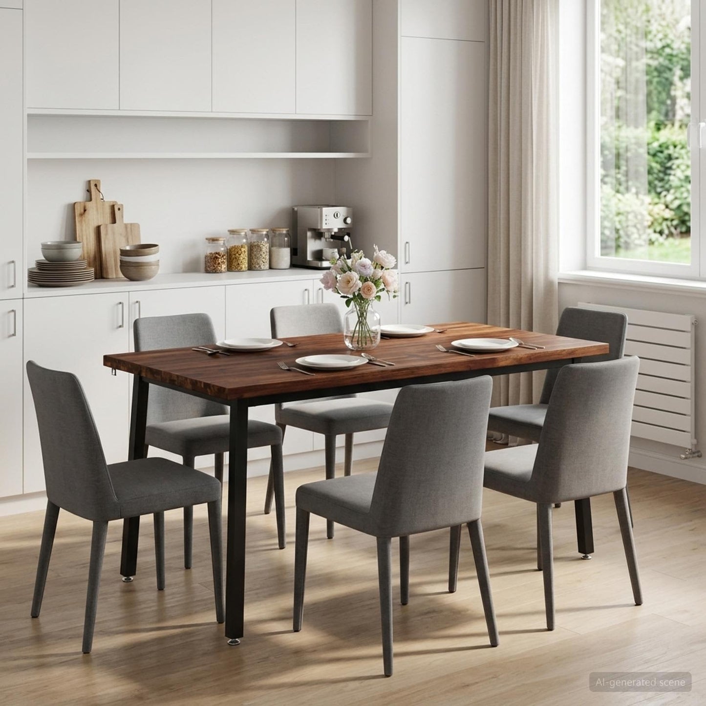 vidaXL Τετράγωνο Τραπέζι Φαγητού 160 x 80 x 75 cm Στερεό Ξύλο Ακακίας