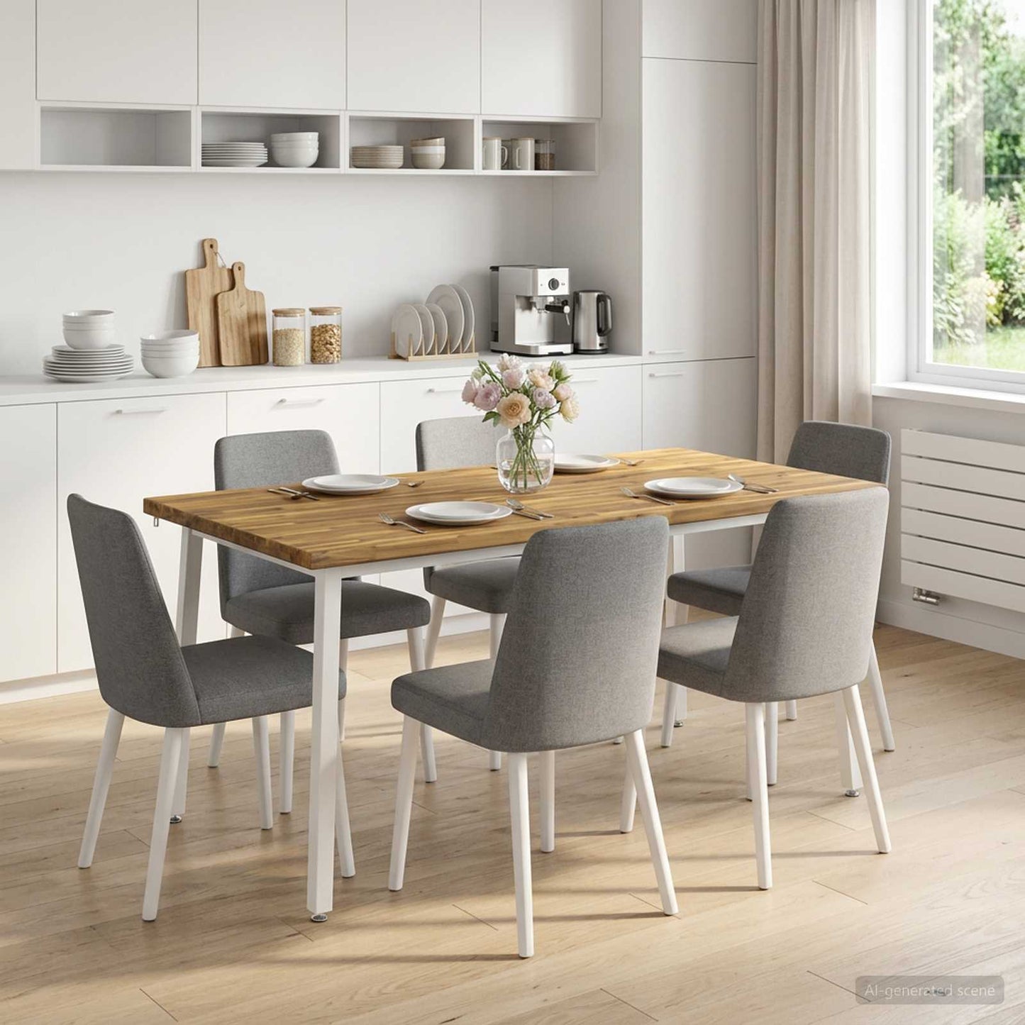 vidaXL Τετράγωνο Τραπέζι Φαγητού 160 x 70 x 75 εκ. Στερεό Ξύλο Ακακίας