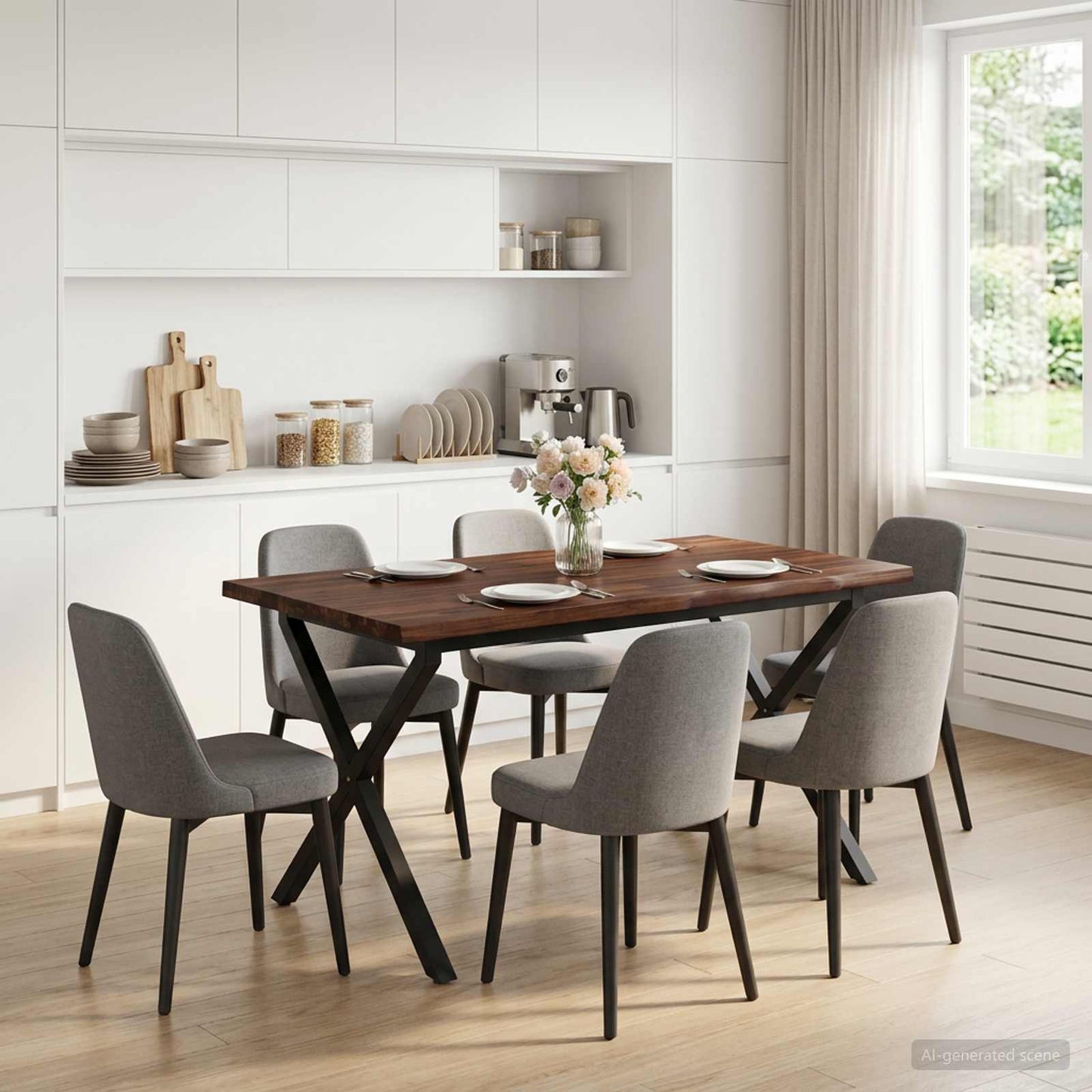 vidaXL Τραπέζι Φαγητού με Ζωντανό Χείλος 140 x 90 x 75 εκ.