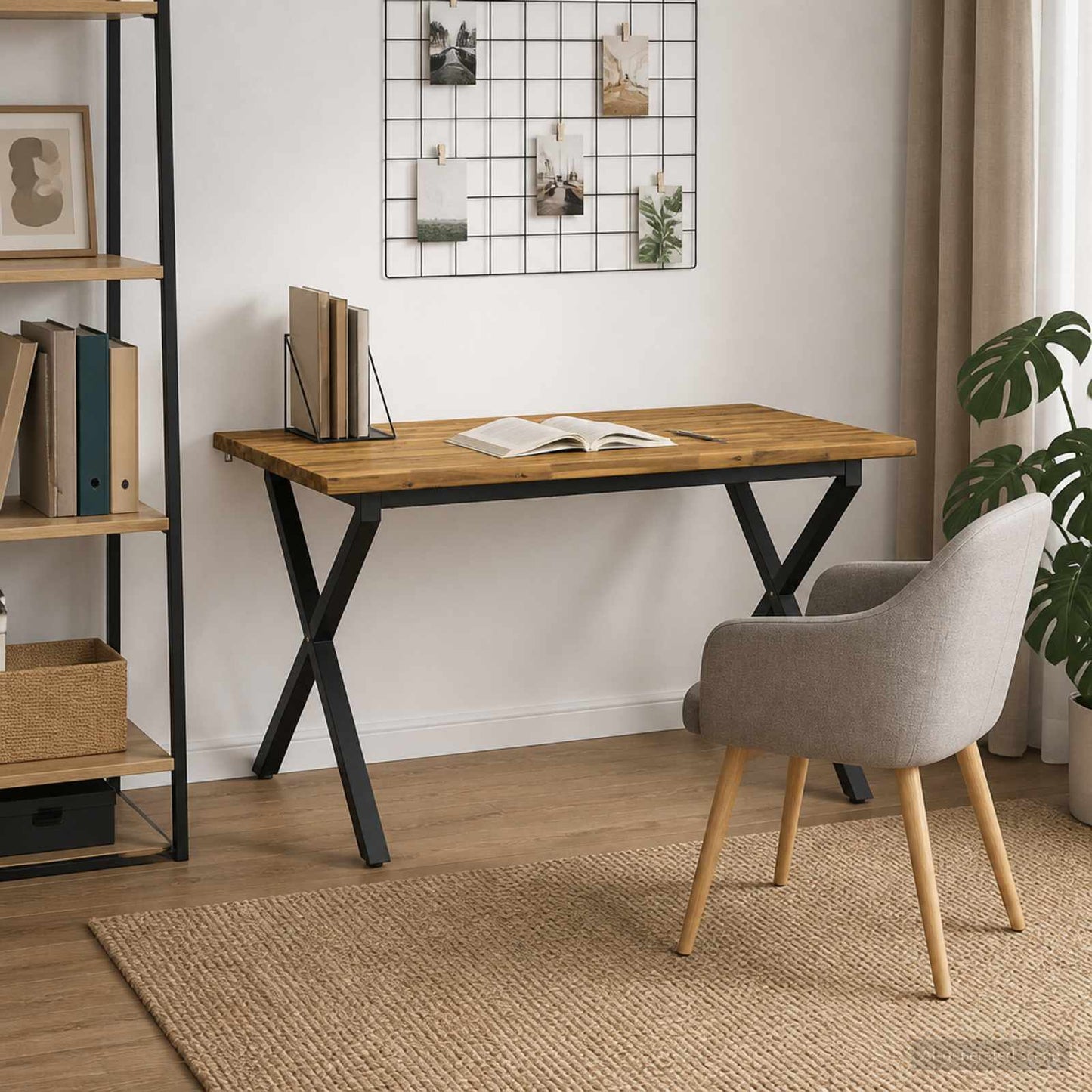 vidaXL Τραπέζι Φαγητού με Ζωντανό Χείλος 140 x 80 x 75 cm