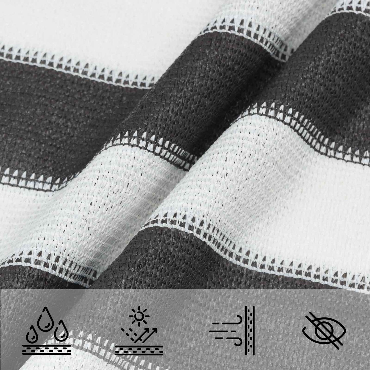 vidaXL Ικανότητα Σκίασης Γκρι και Λευκό 4 x 4 m HDPE