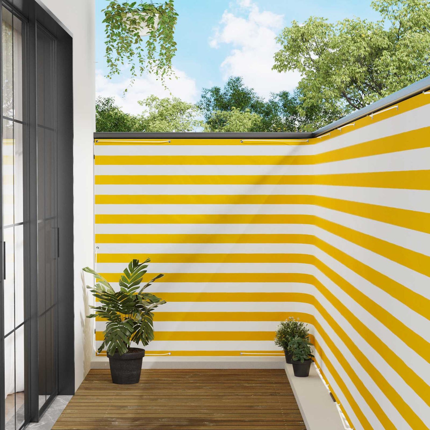 vidaXL Αδιάφανο σκίαστρο μπαλκονιού 150 x 600 cm