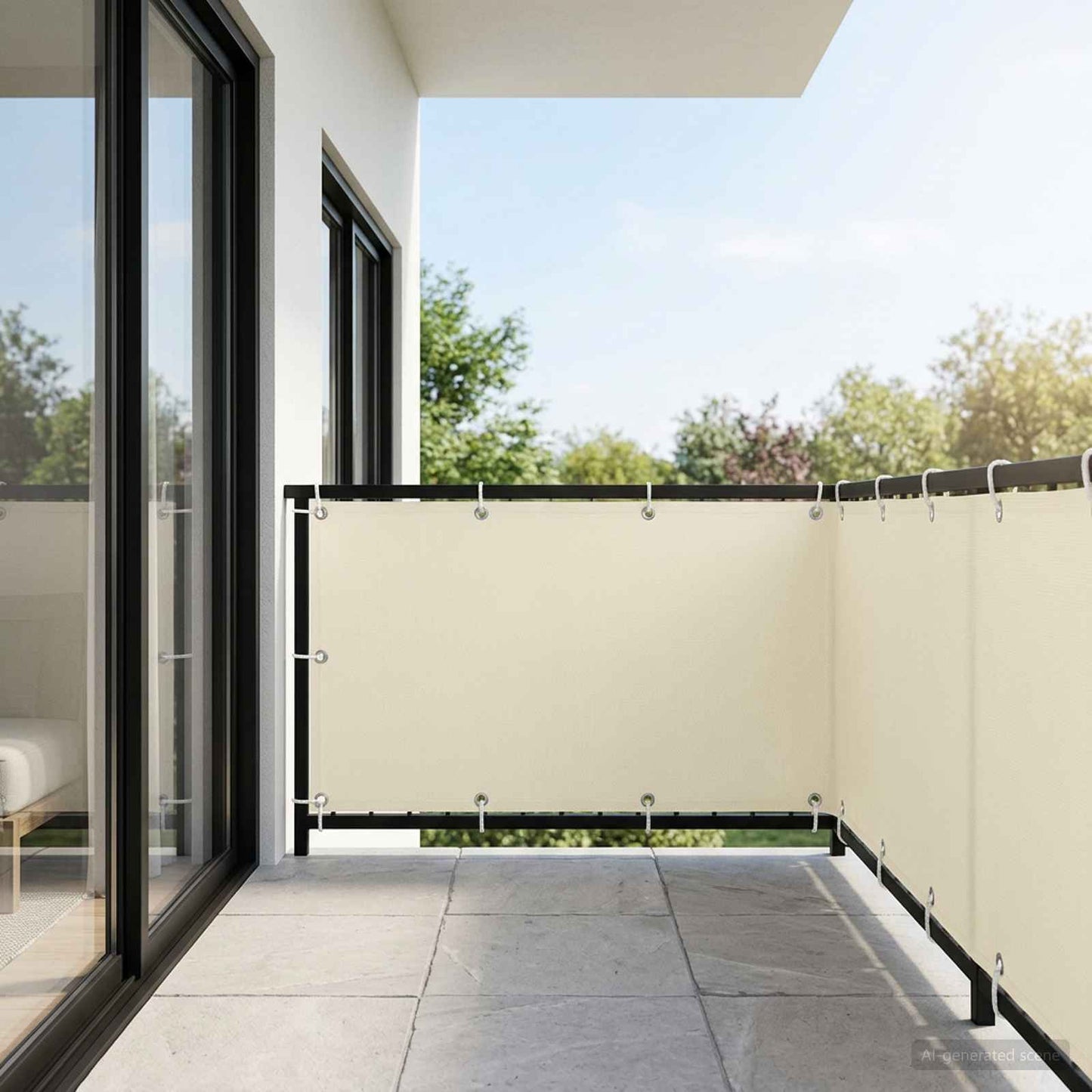 vidaXL Αδιάφανο σκίαστρο μπαλκονιού 150 x 400 cm