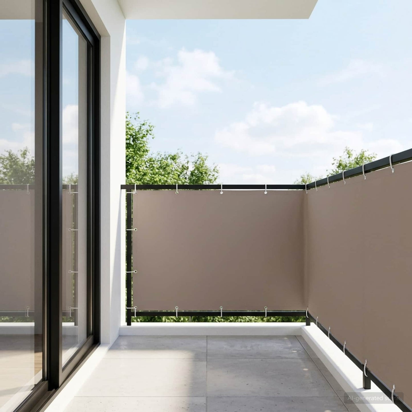 vidaXL Αδιάφανο σκίαστρο μπαλκονιού 150 x 800 cm
