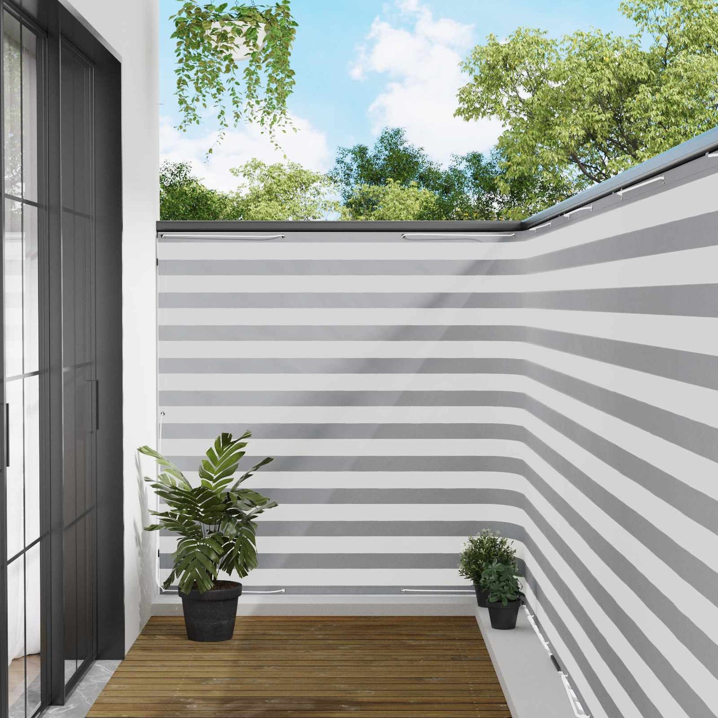 vidaXL Αδιάφανο σκίαστρο μπαλκονιού 150 x 800 cm