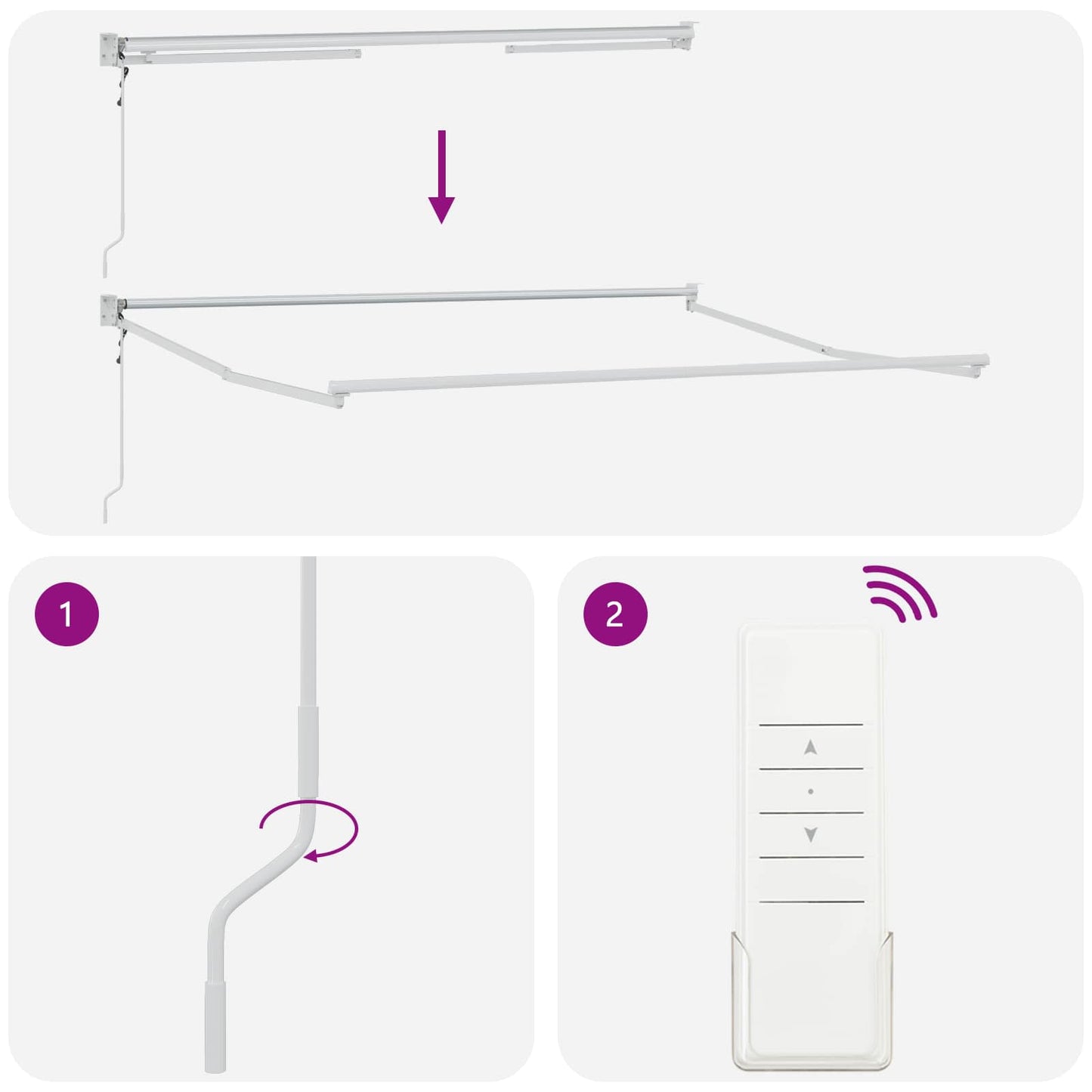 vidaXL Electric Awning 100% Polyester