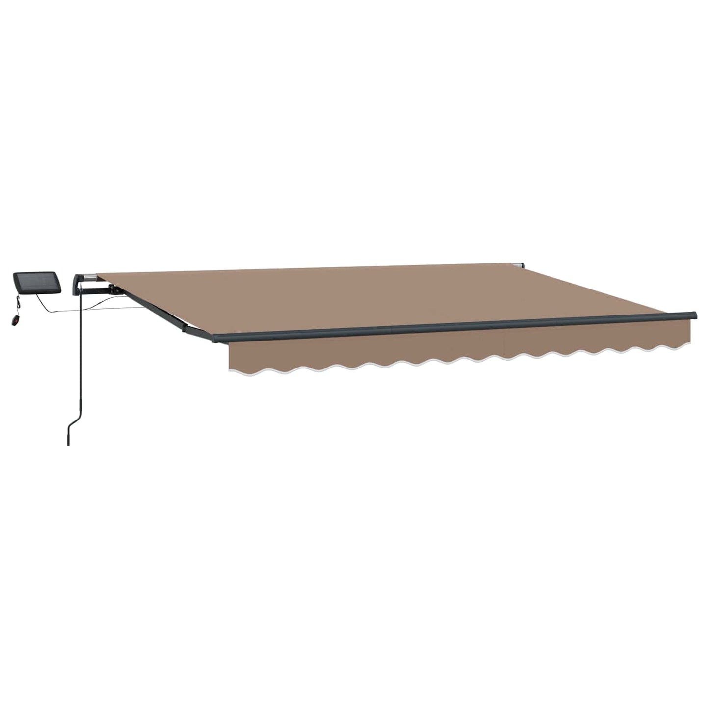 vidaXL Αναδιπλούμενη τέντα Taupe 400 x 350 εκ Ύφασμα και αλουμίνιο