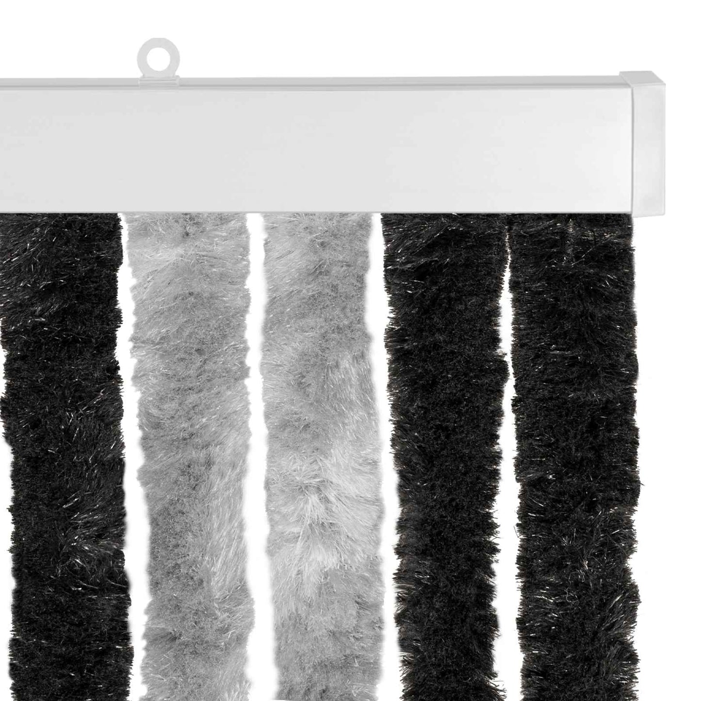 vidaXL Κουρτίνα εντόμων Chenille Γκρι και Μαύρο 100 x 230 cm 100% PP