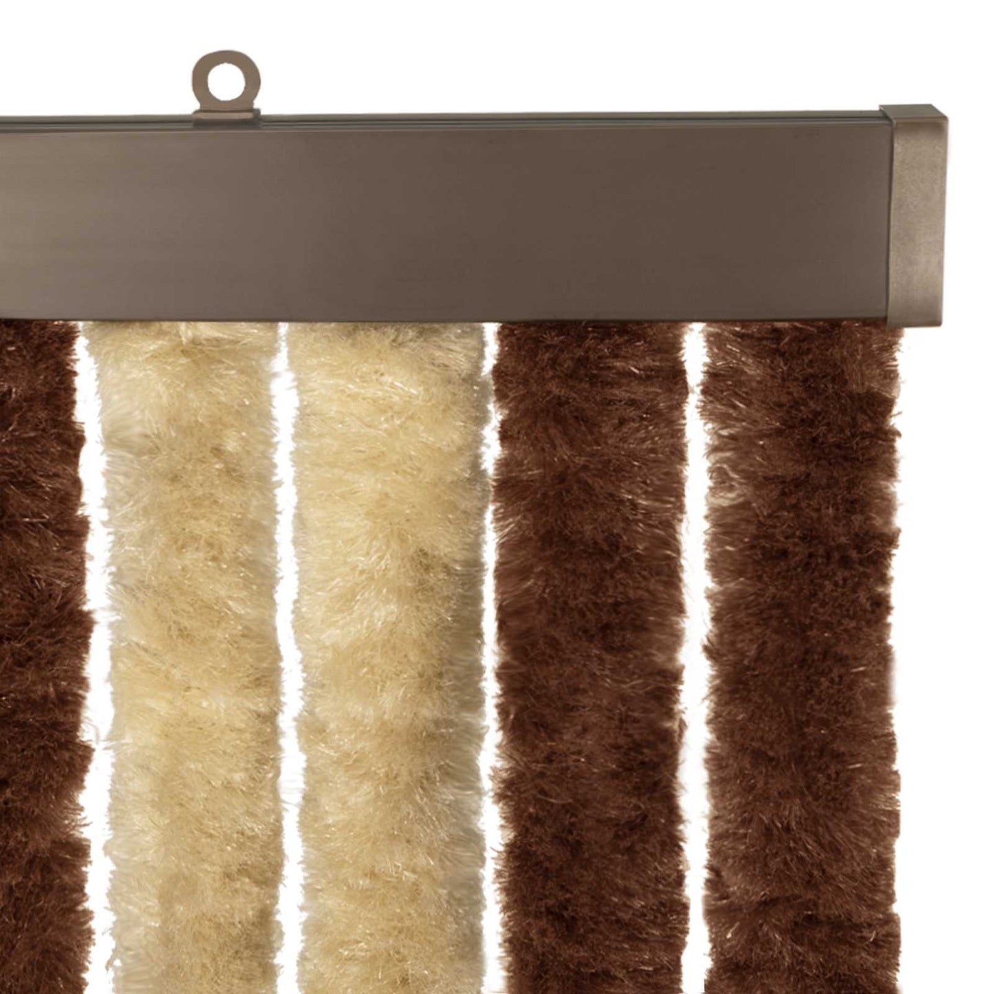vidaXL Κουρτίνα εντόμων Chenille Καφέ και μπεζ 90 x 220 cm 100% PP