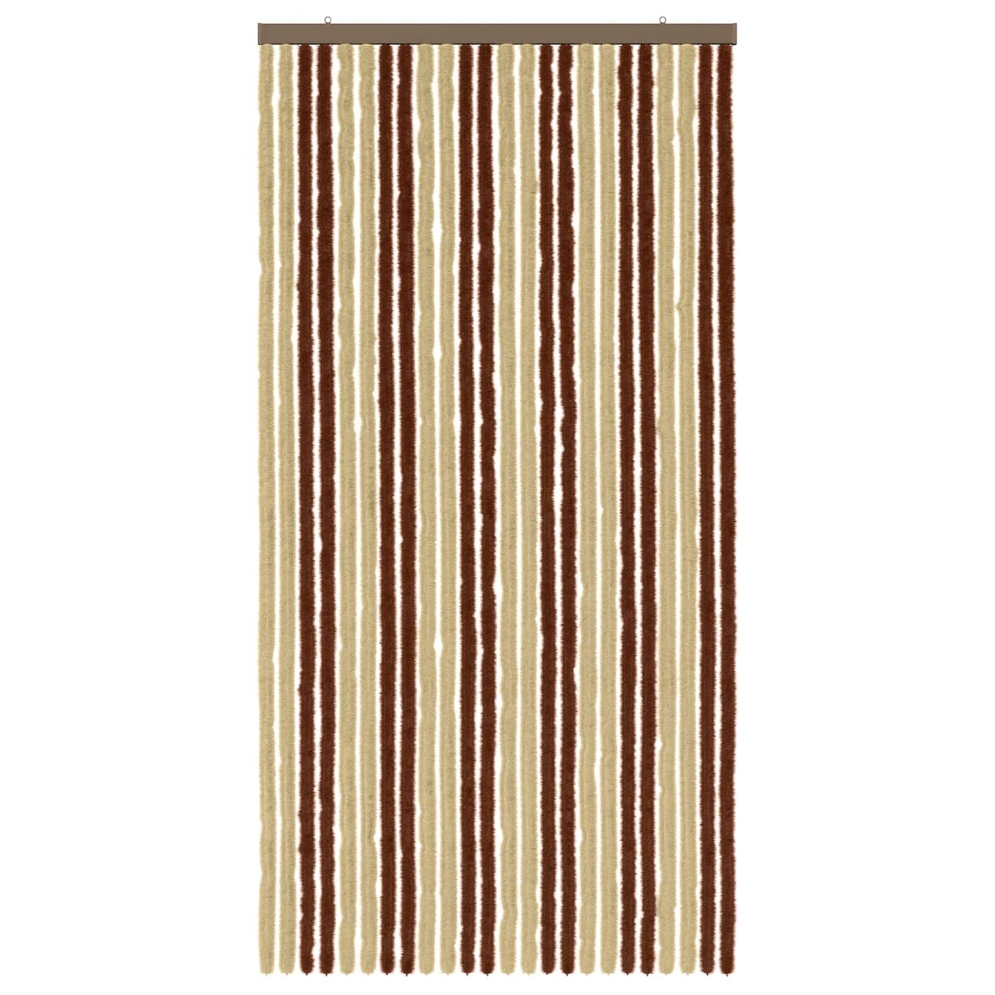 vidaXL Κουρτίνα εντόμων Chenille Καφέ και μπεζ 100 x 200 cm 100% PP