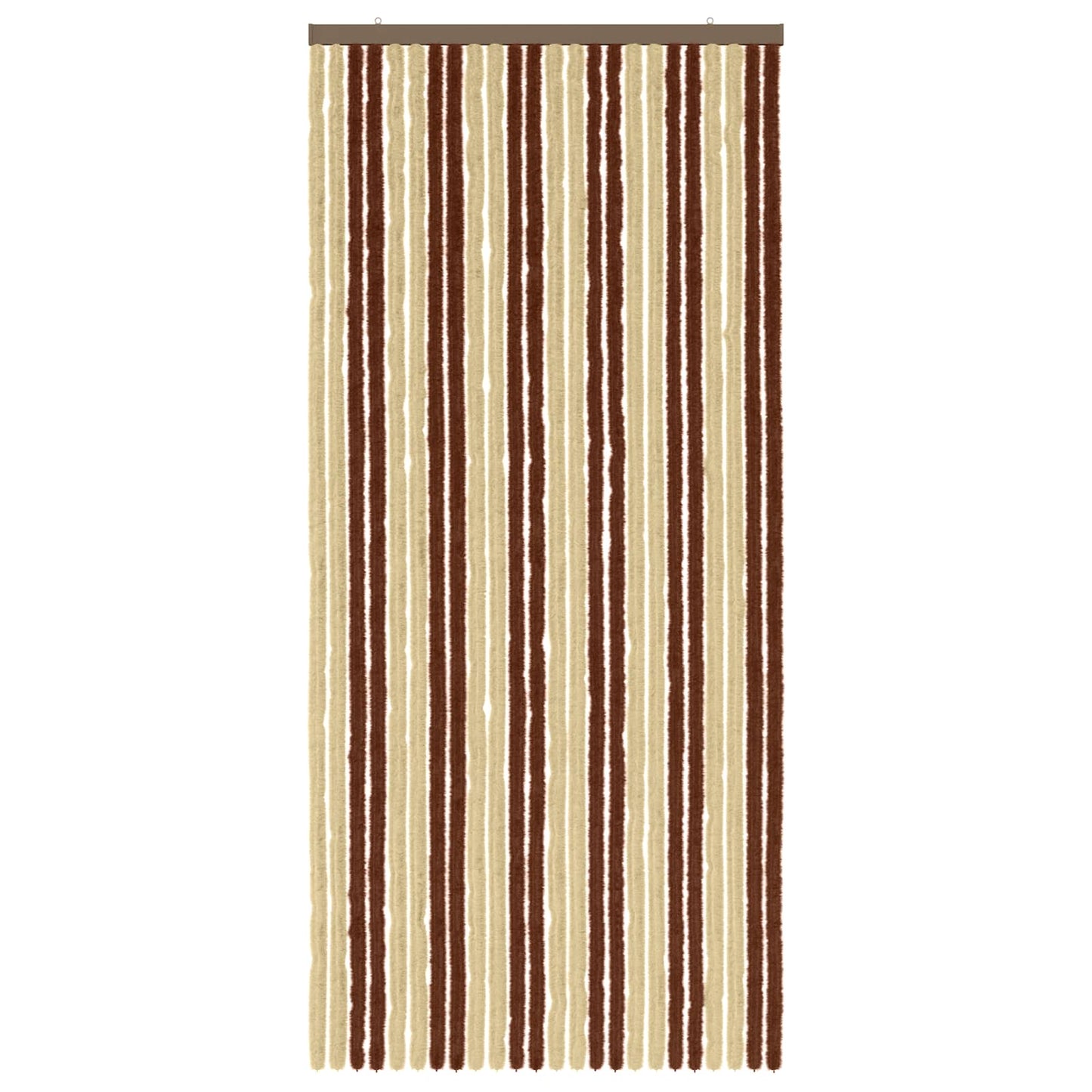 vidaXL Κουρτίνα εντόμων Chenille Καφέ και μπεζ 100 x 220 cm 100% PP