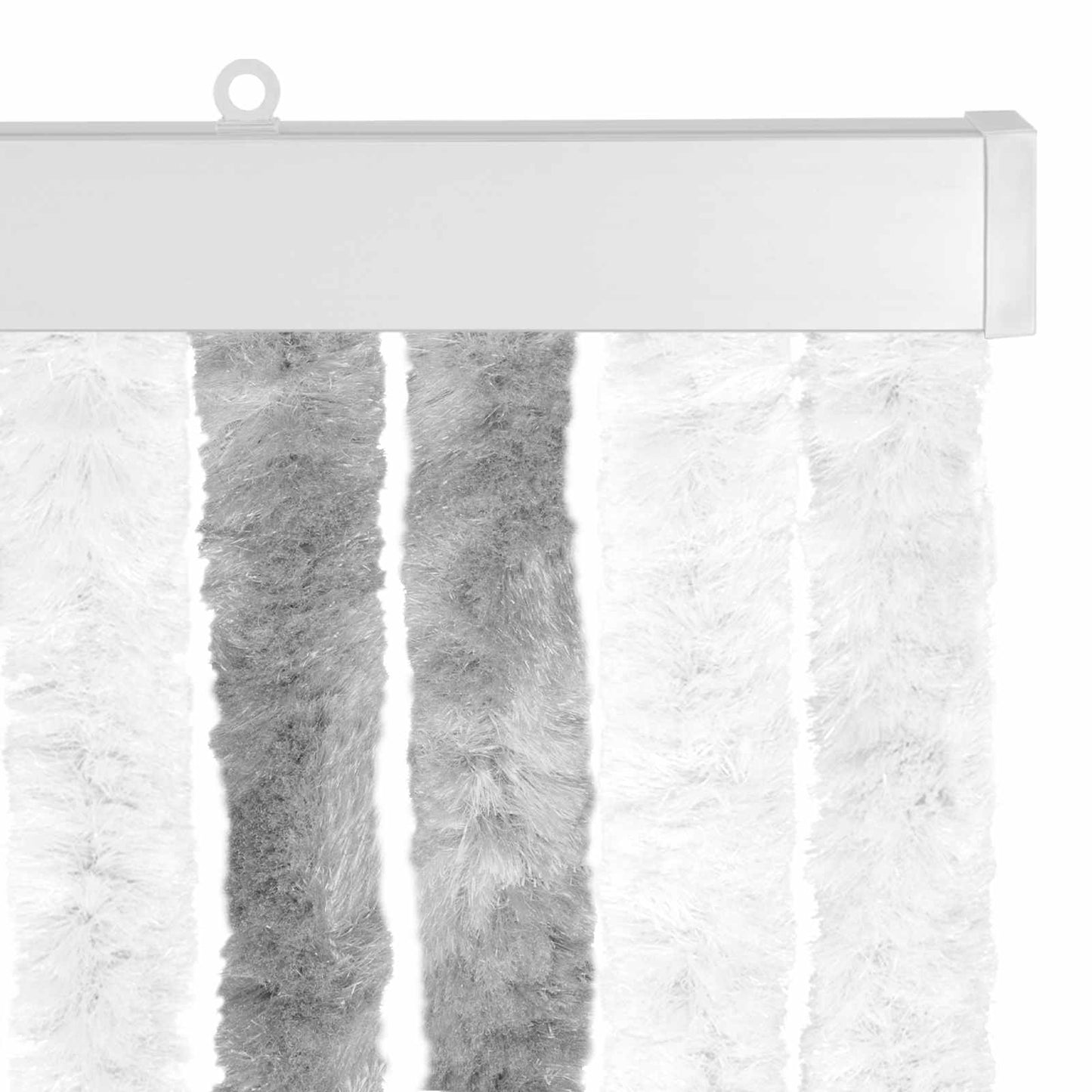 vidaXL Κουρτίνα εντόμων Chenille Γκρι και Λευκό 100 x 230 cm 100% PP